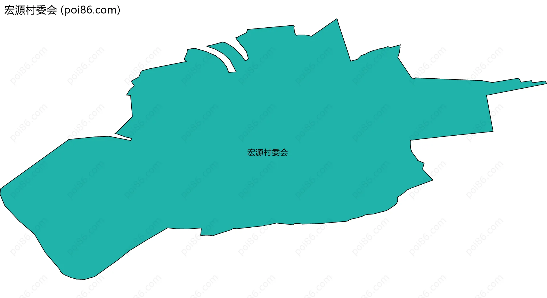 宏源村委会边界地图