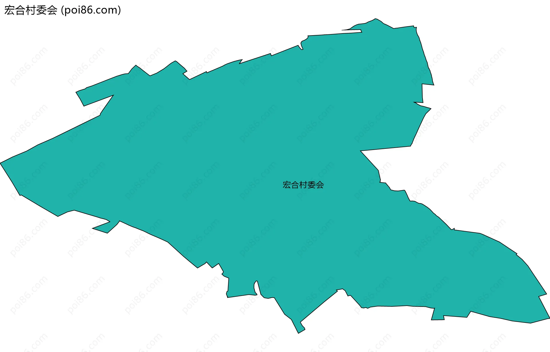 宏合村委会边界地图