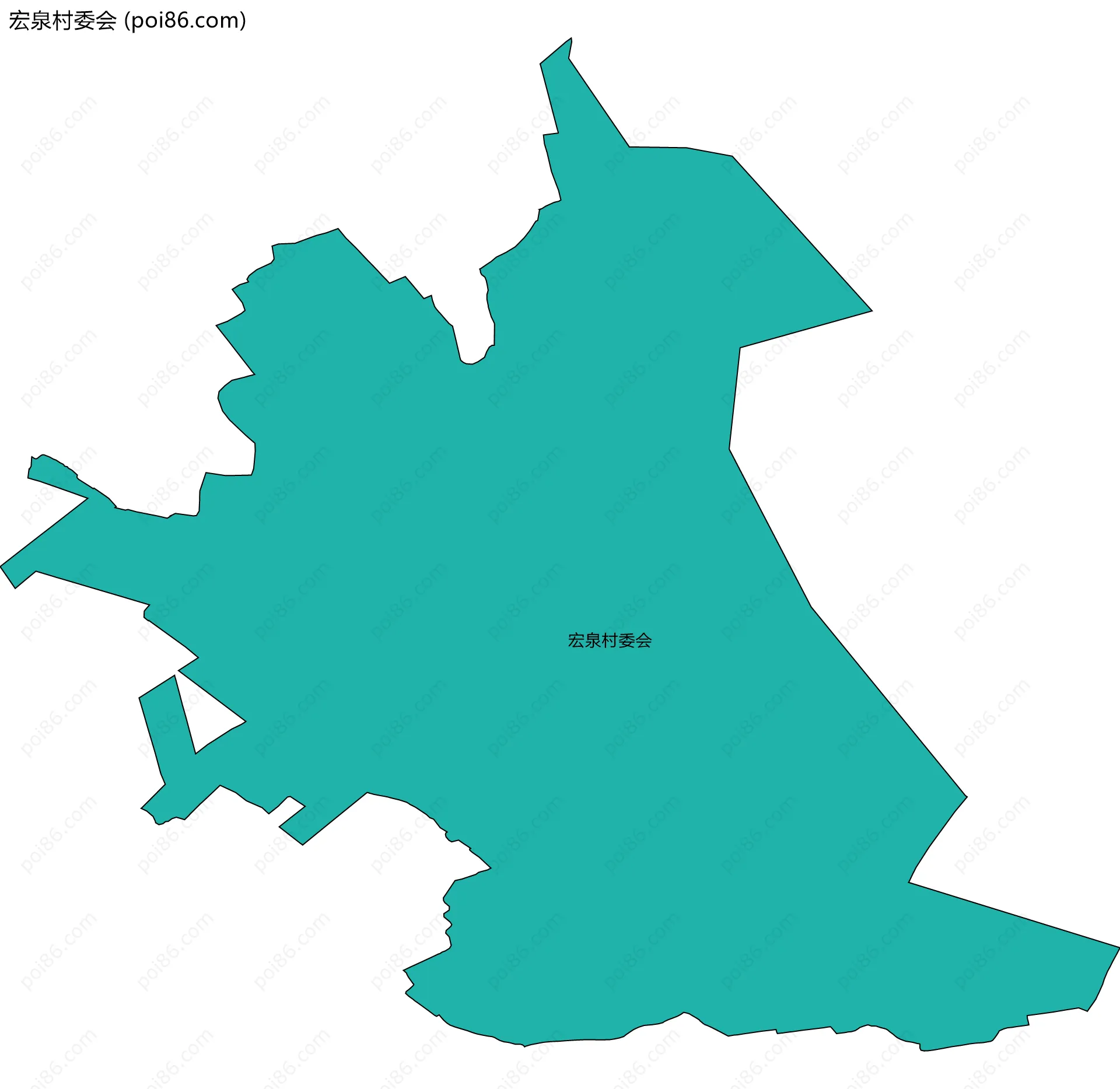 宏泉村委会边界地图