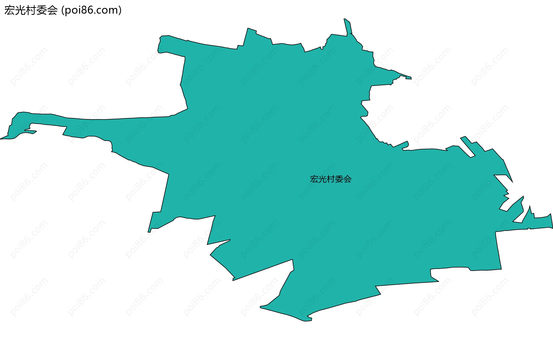 宏光村委会边界地图