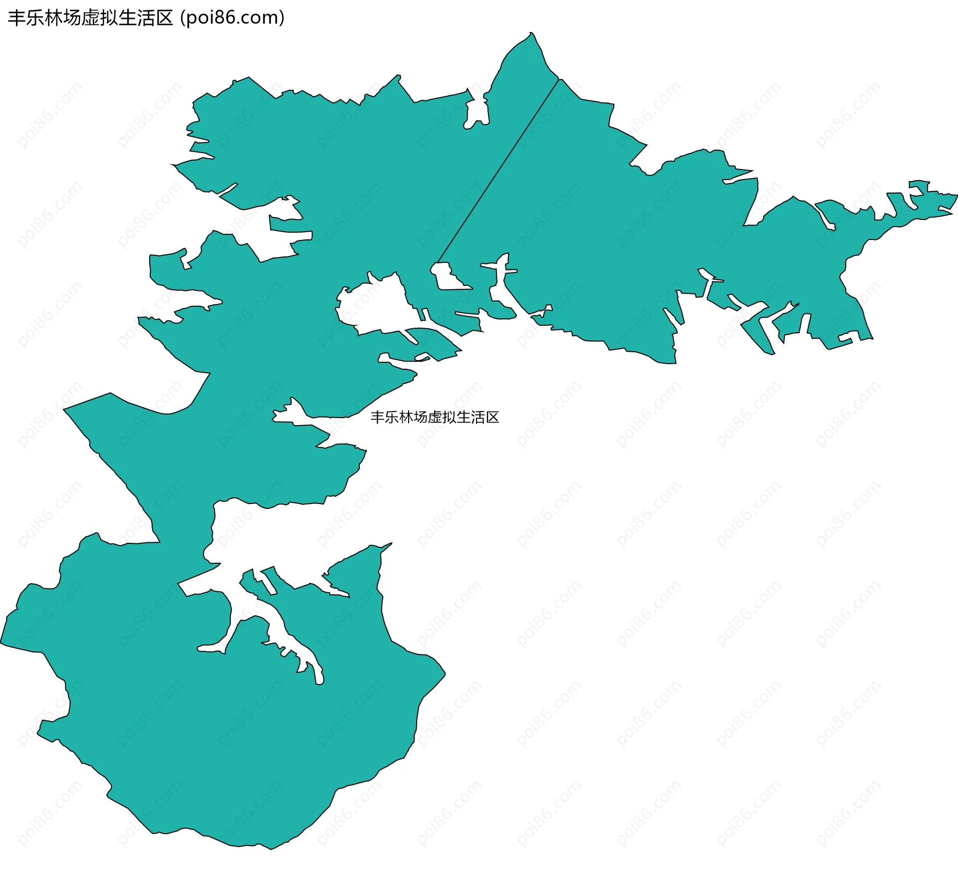 丰乐林场虚拟生活区边界地图