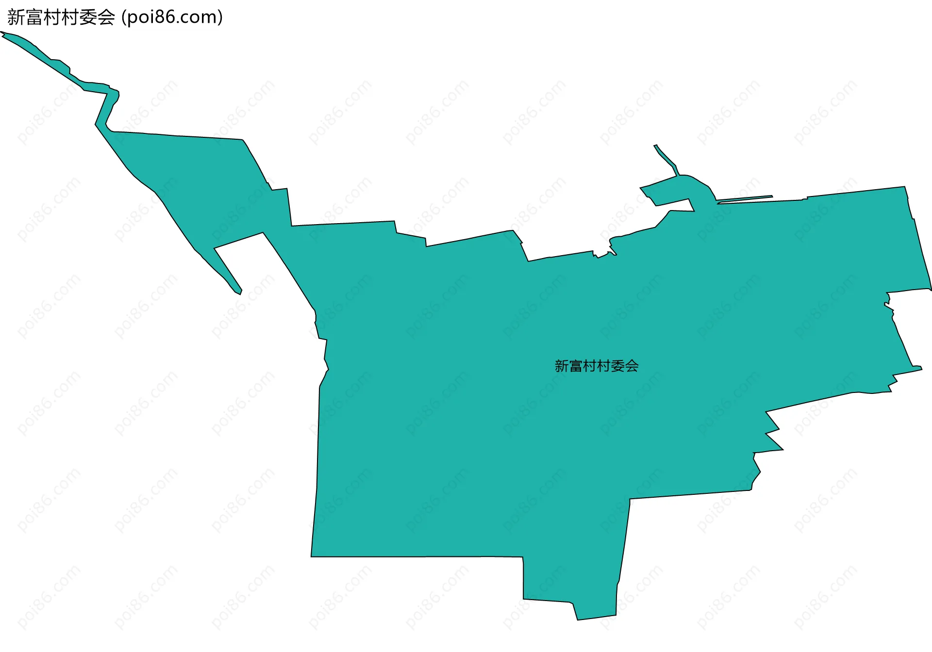 新富村村委会边界地图