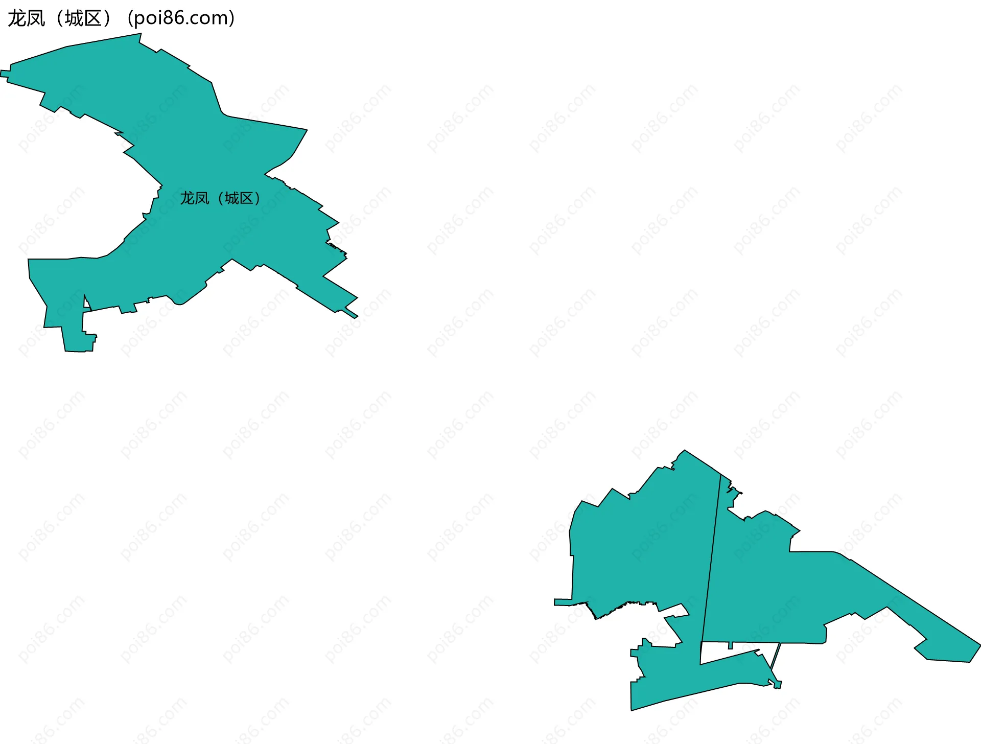 龙凤（城区）边界地图