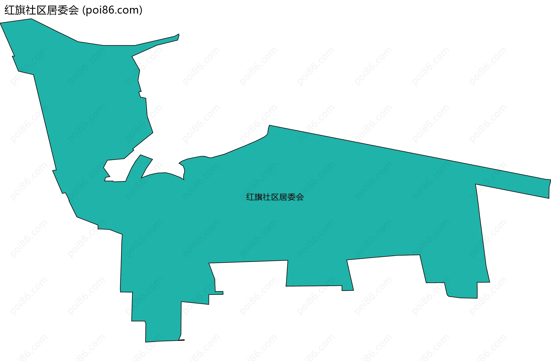 红旗社区居委会边界地图