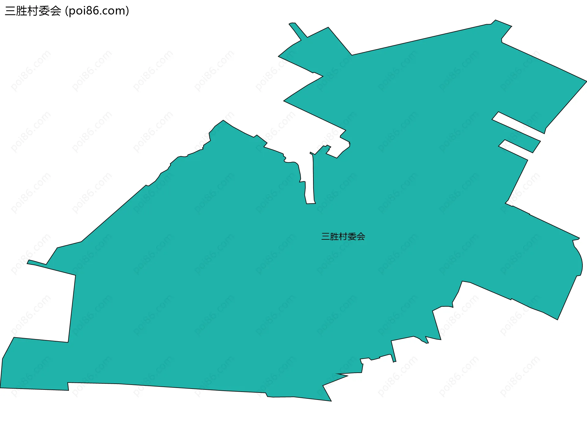 三胜村委会边界地图