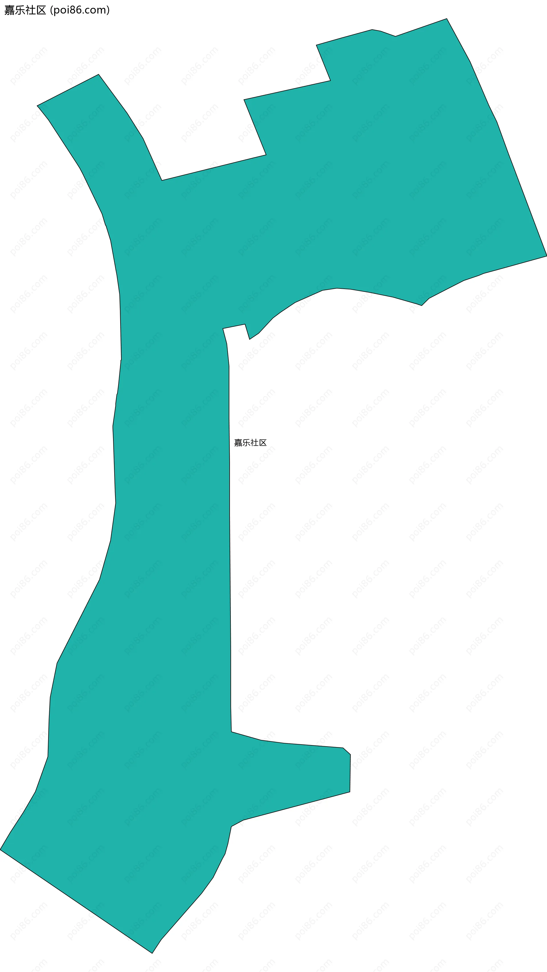 嘉乐社区边界地图