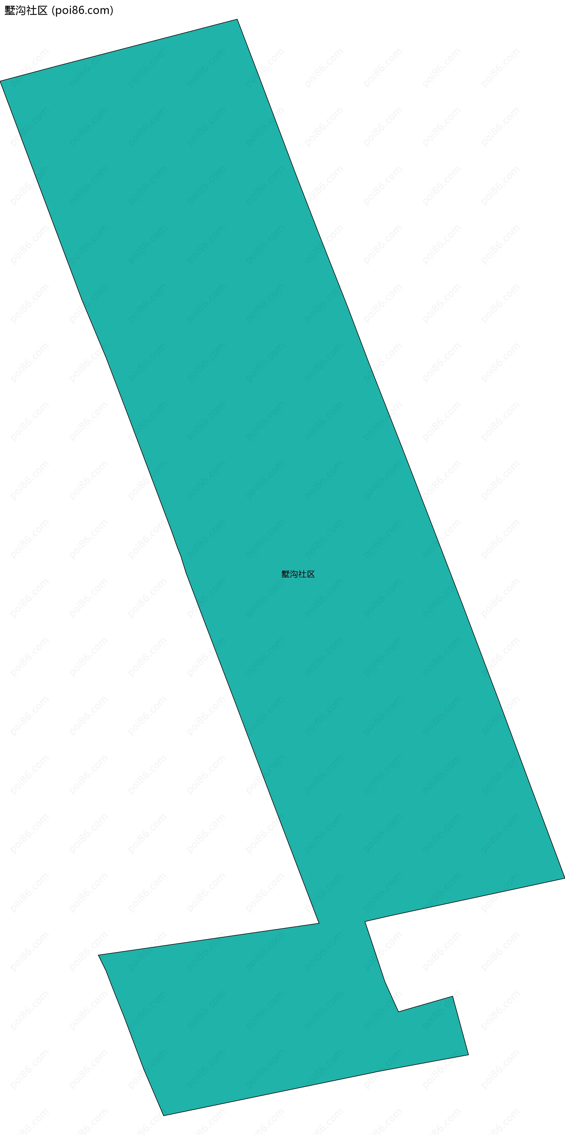 墅沟社区边界地图