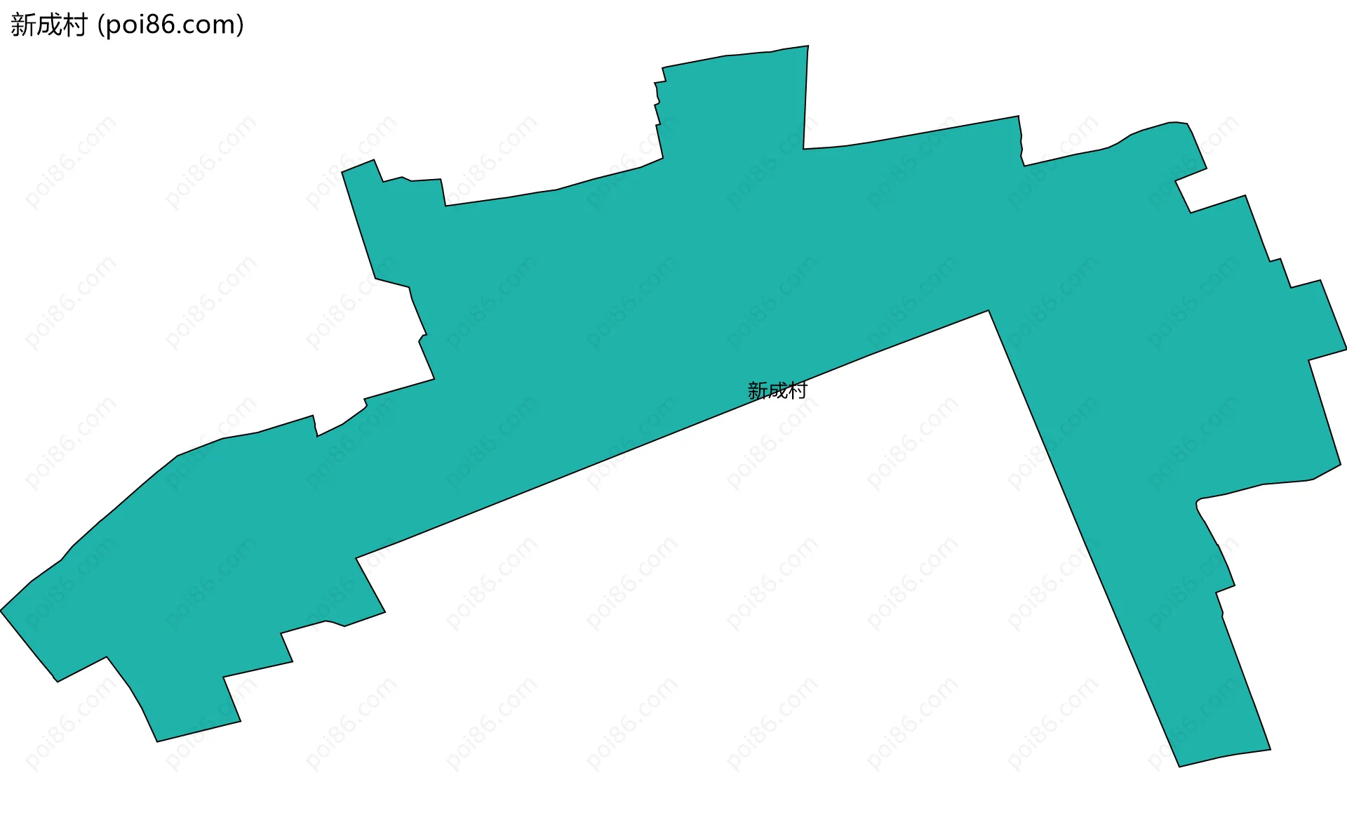 新成村边界地图