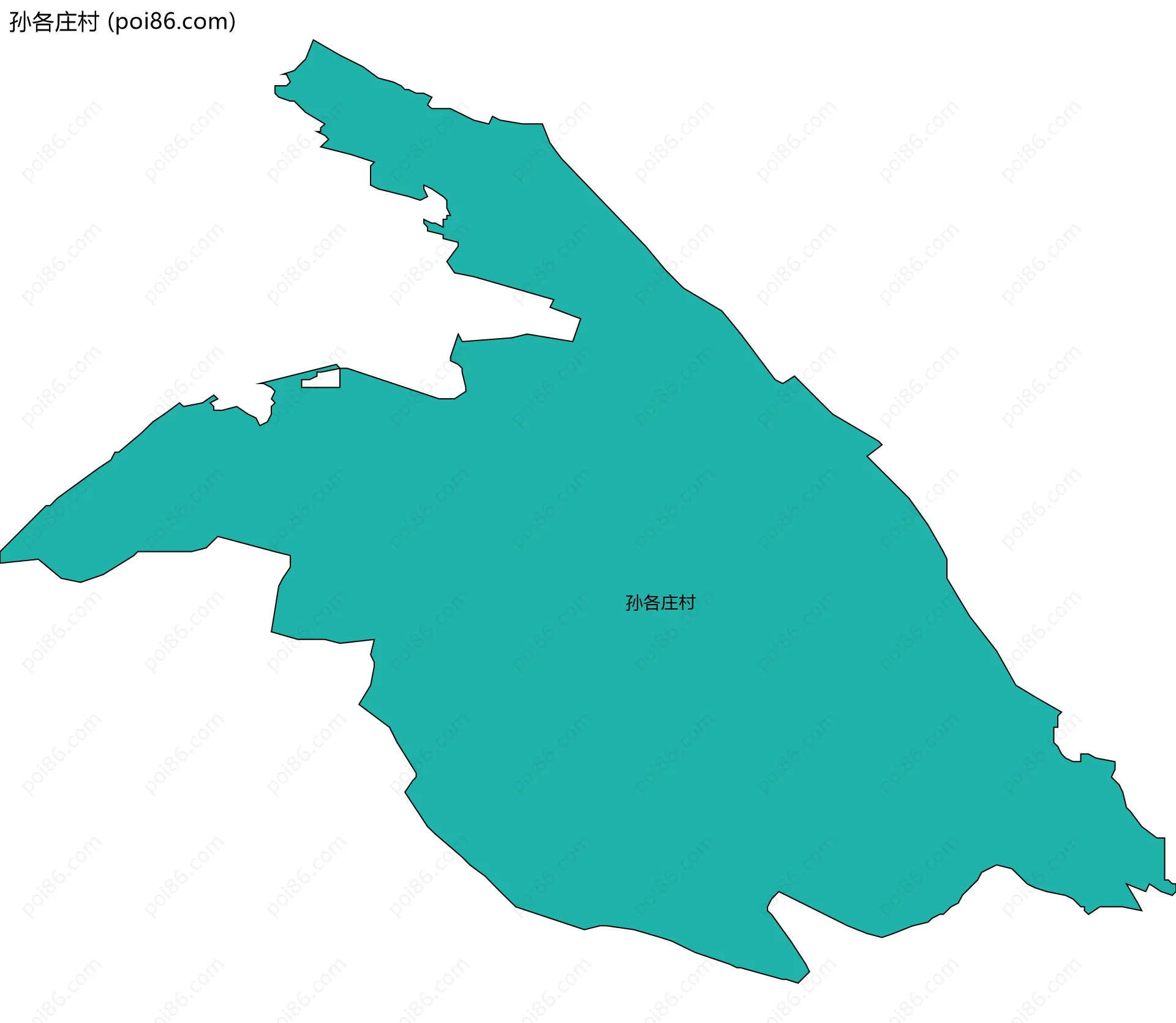 孙各庄村边界地图