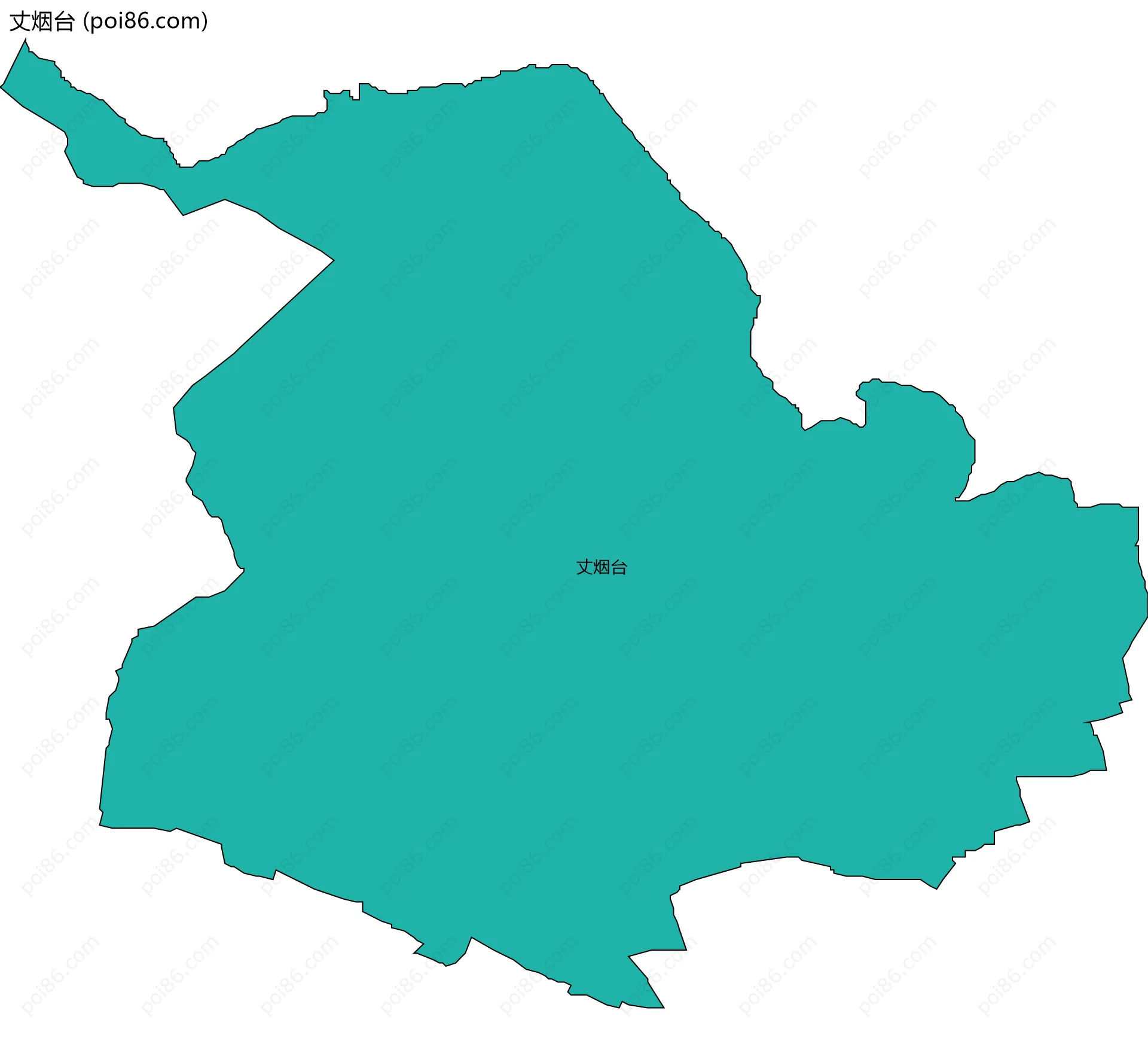 丈烟台边界地图