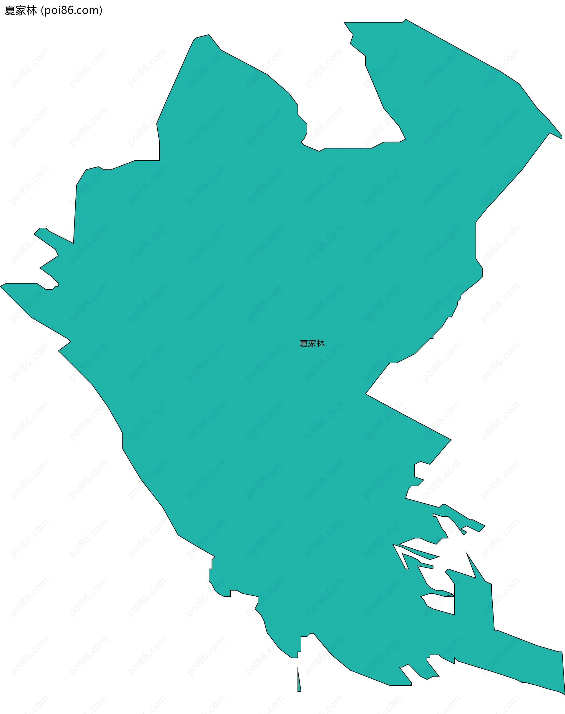 夏家林边界地图