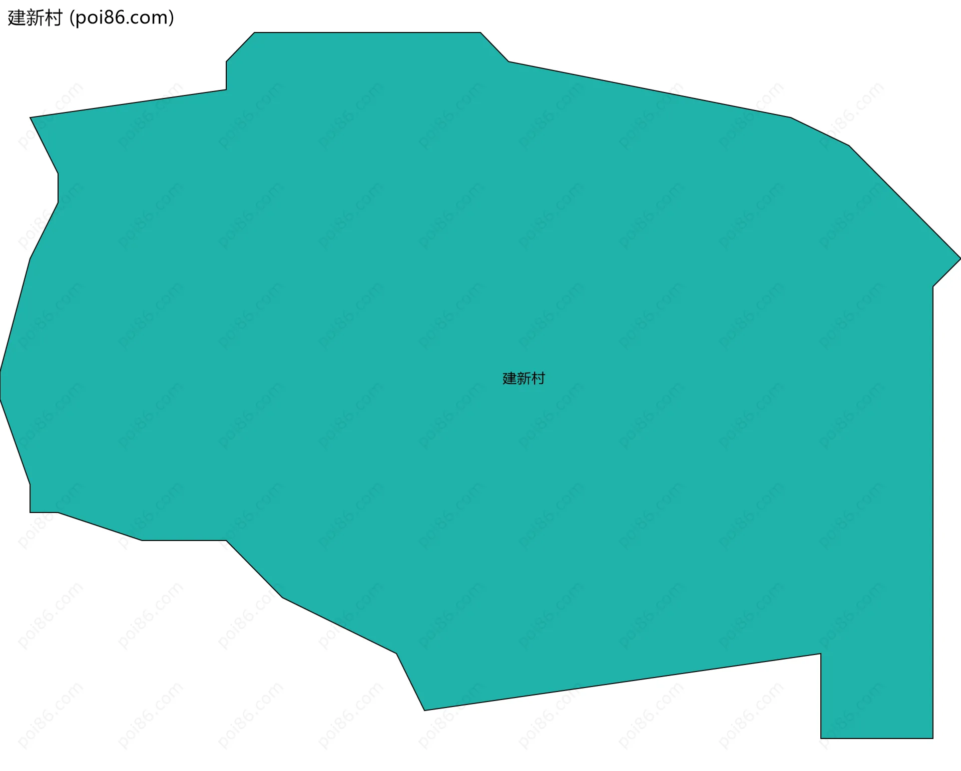 建新村边界地图