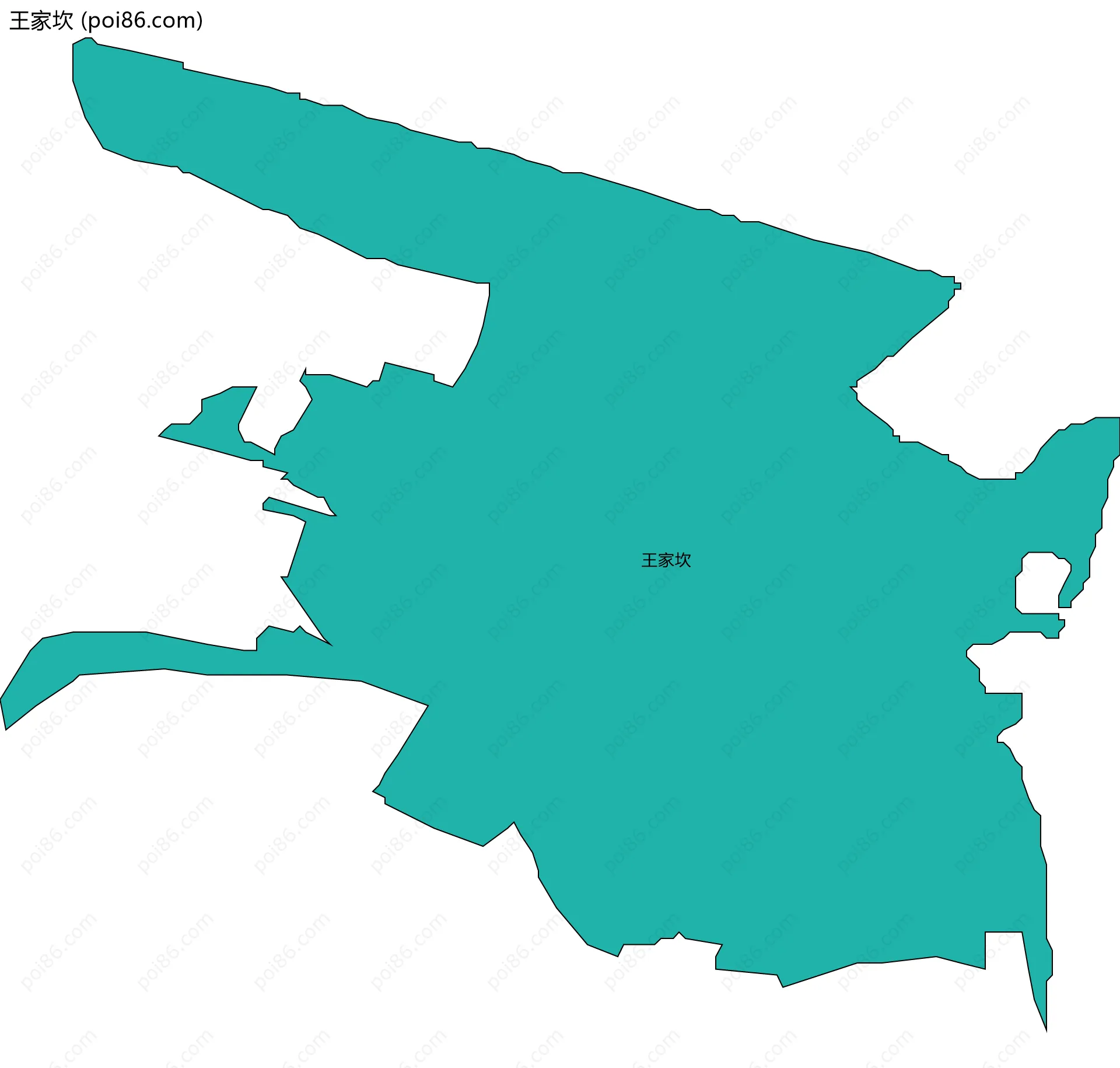 王家坎边界地图