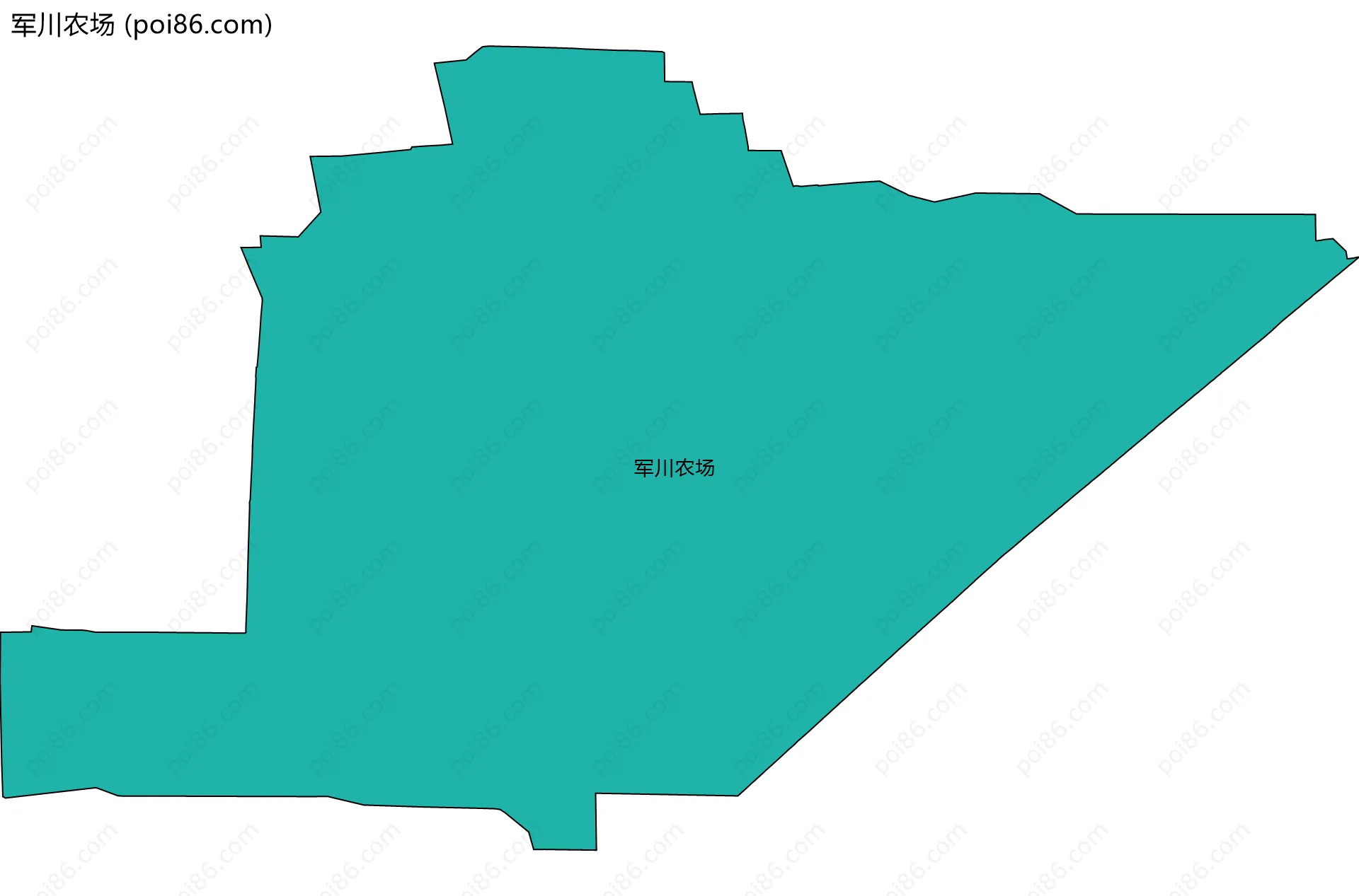 军川农场边界地图