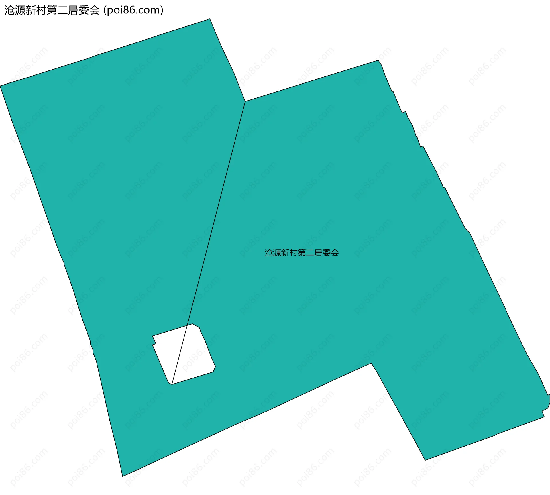 沧源新村第二居委会边界地图
