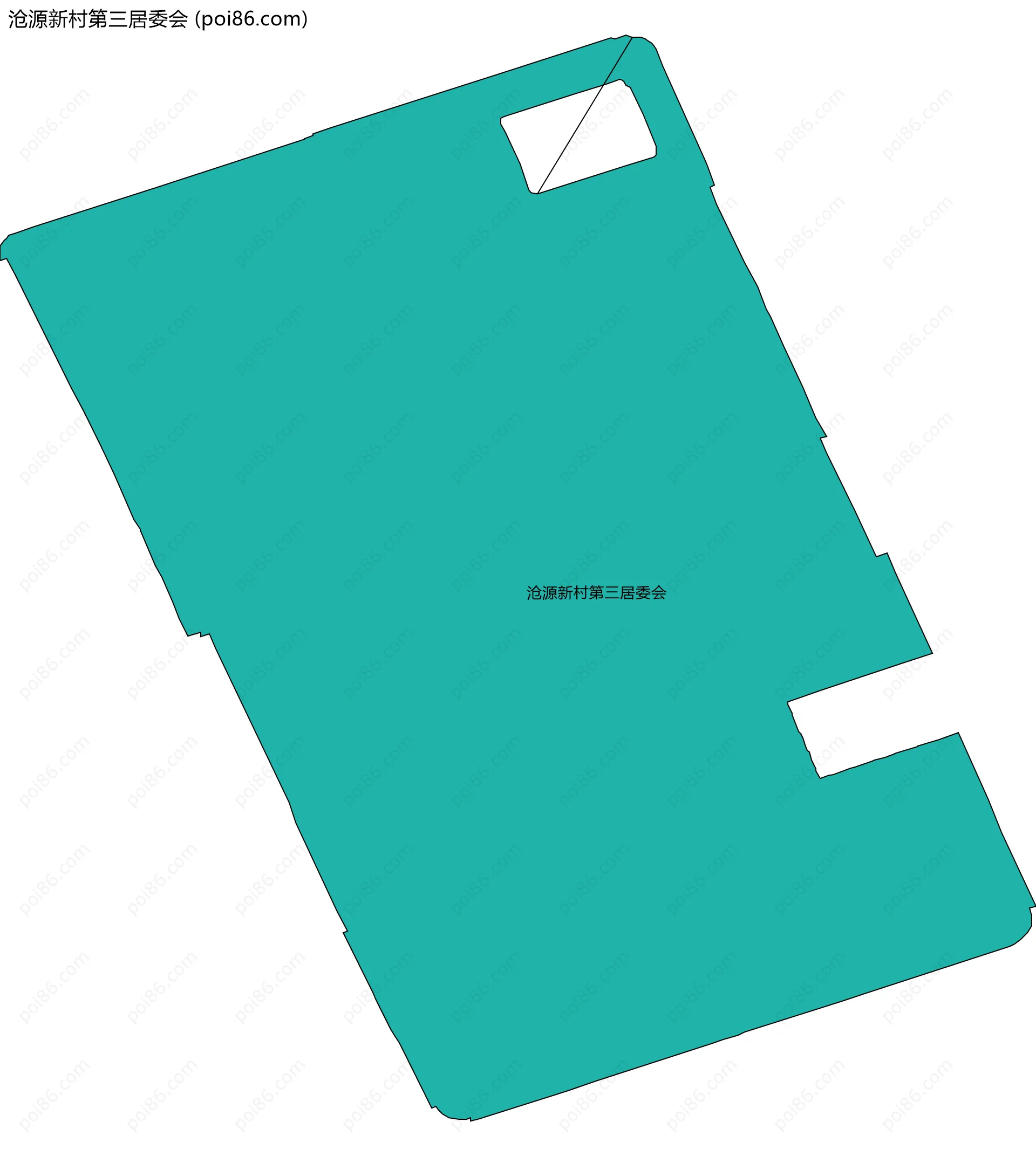 沧源新村第三居委会边界地图