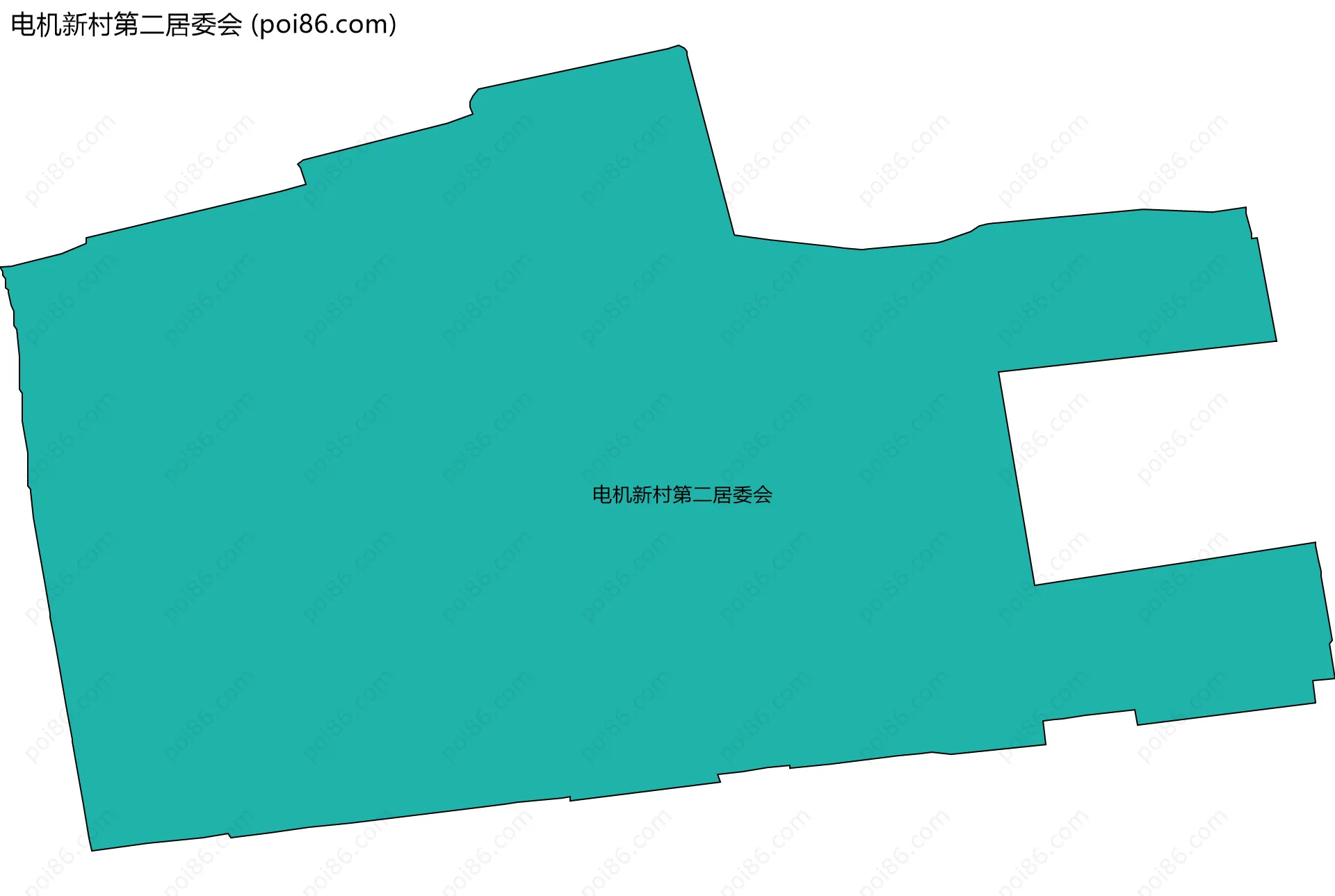 电机新村第二居委会边界地图