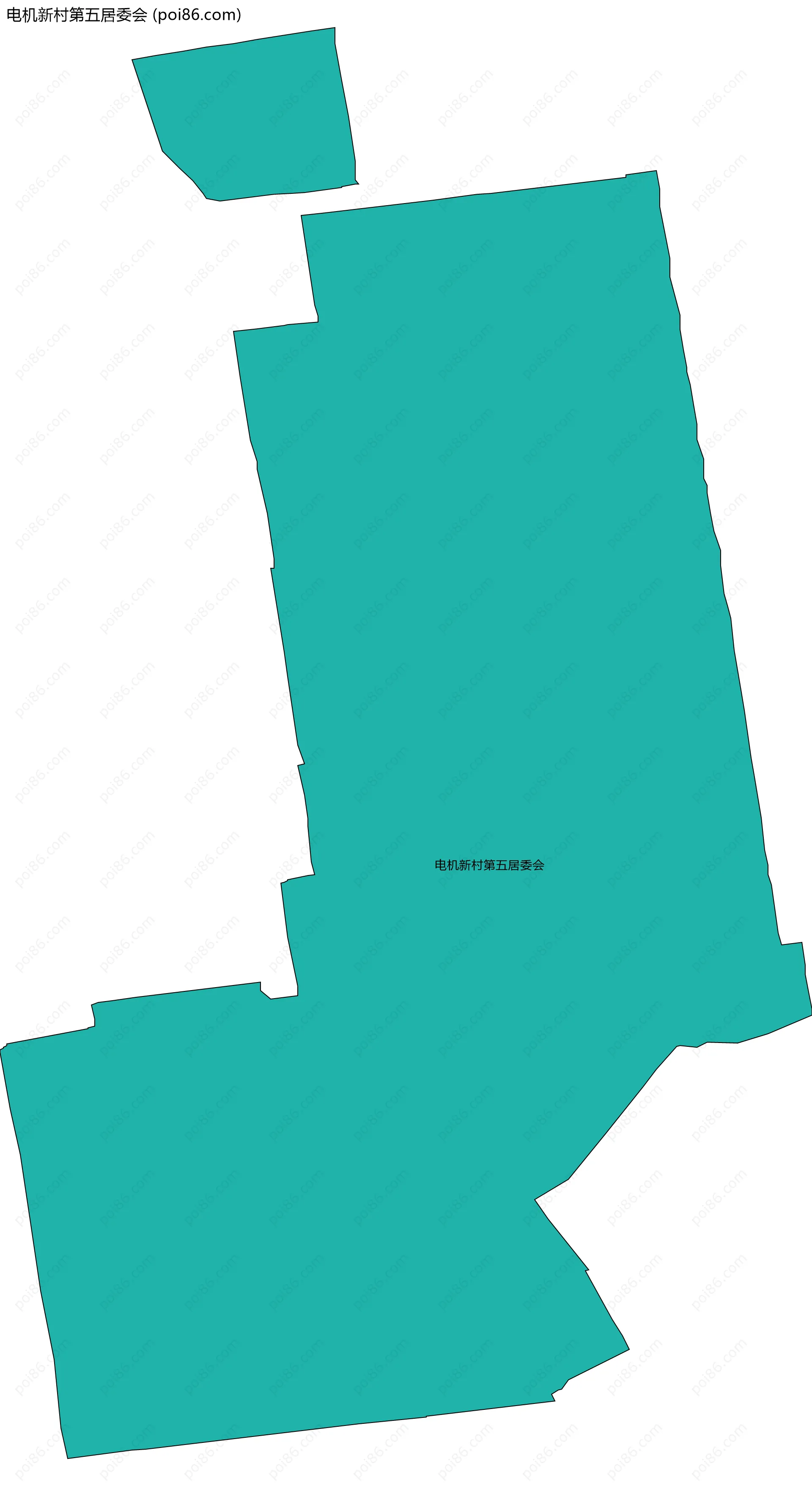 电机新村第五居委会边界地图