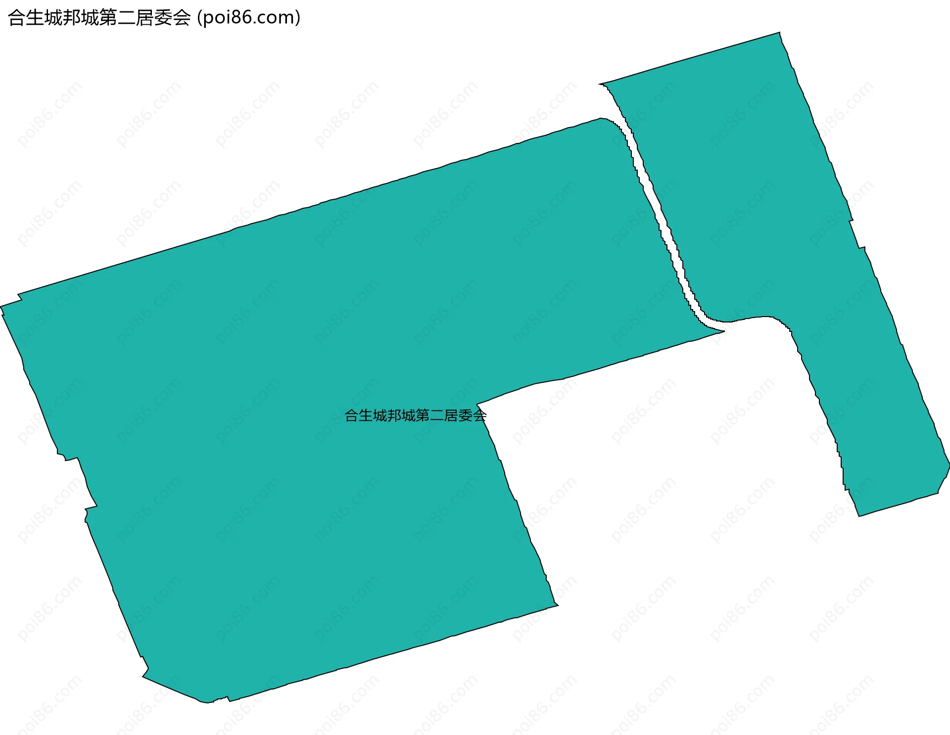 合生城邦城第二居委会边界地图