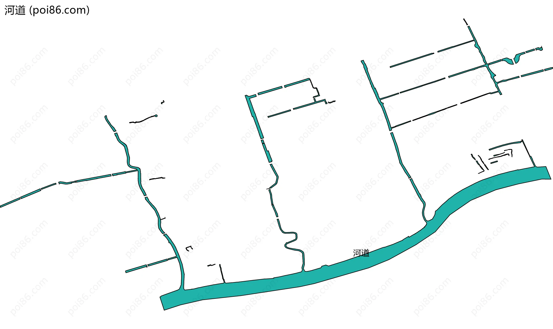河道边界地图