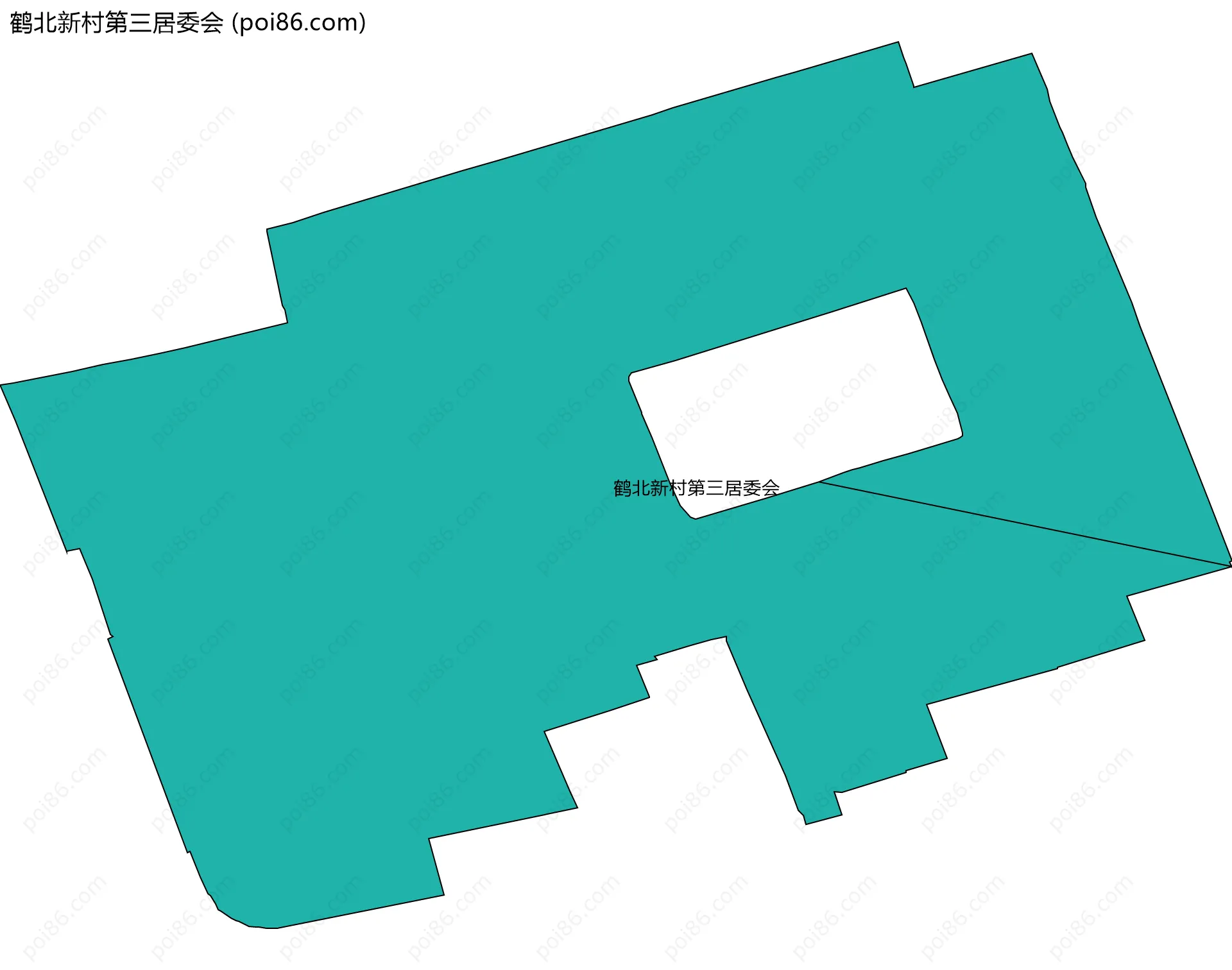 鹤北新村第三居委会边界地图
