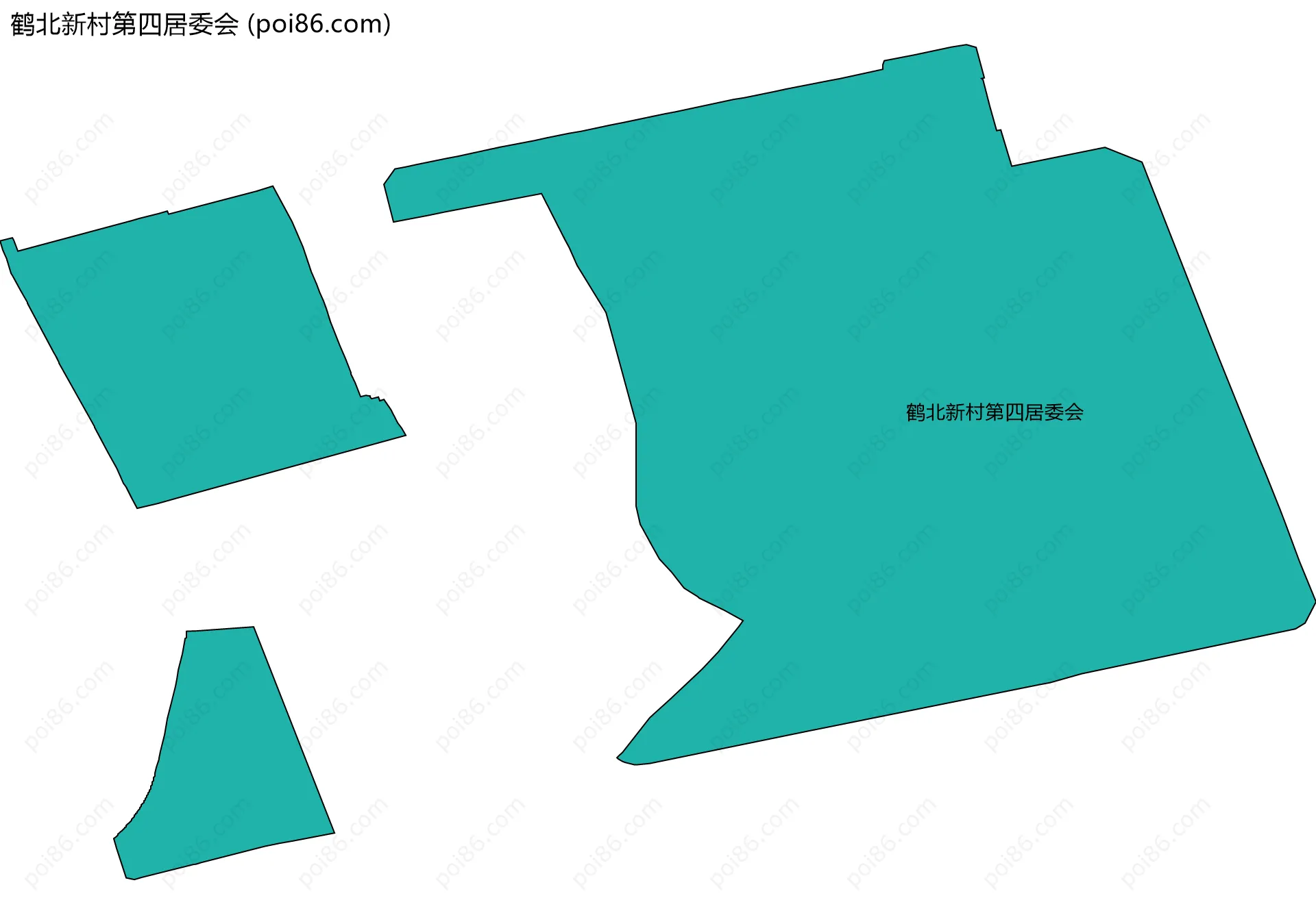 鹤北新村第四居委会边界地图