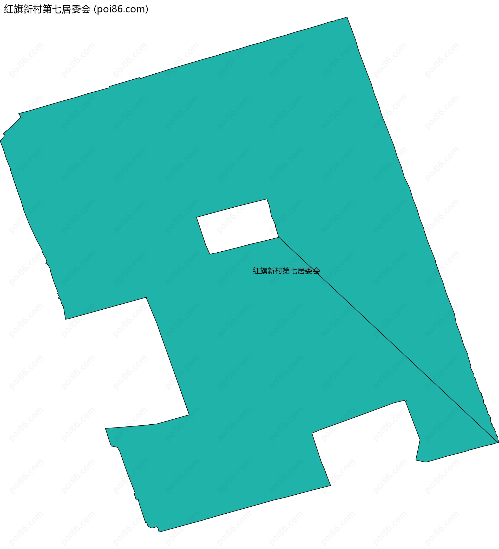 红旗新村第七居委会边界地图