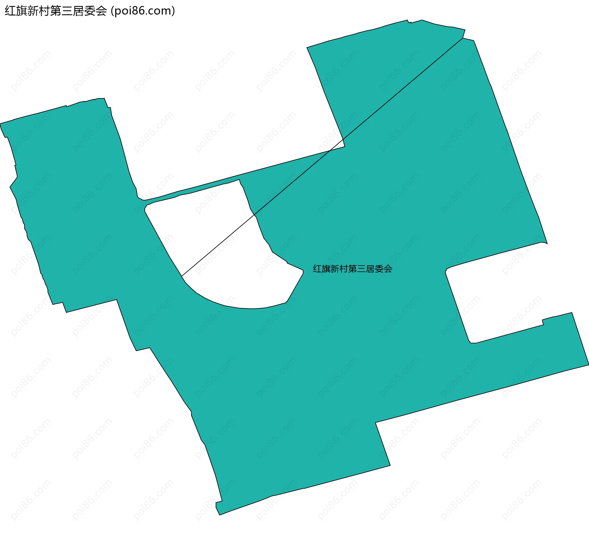 红旗新村第三居委会边界地图