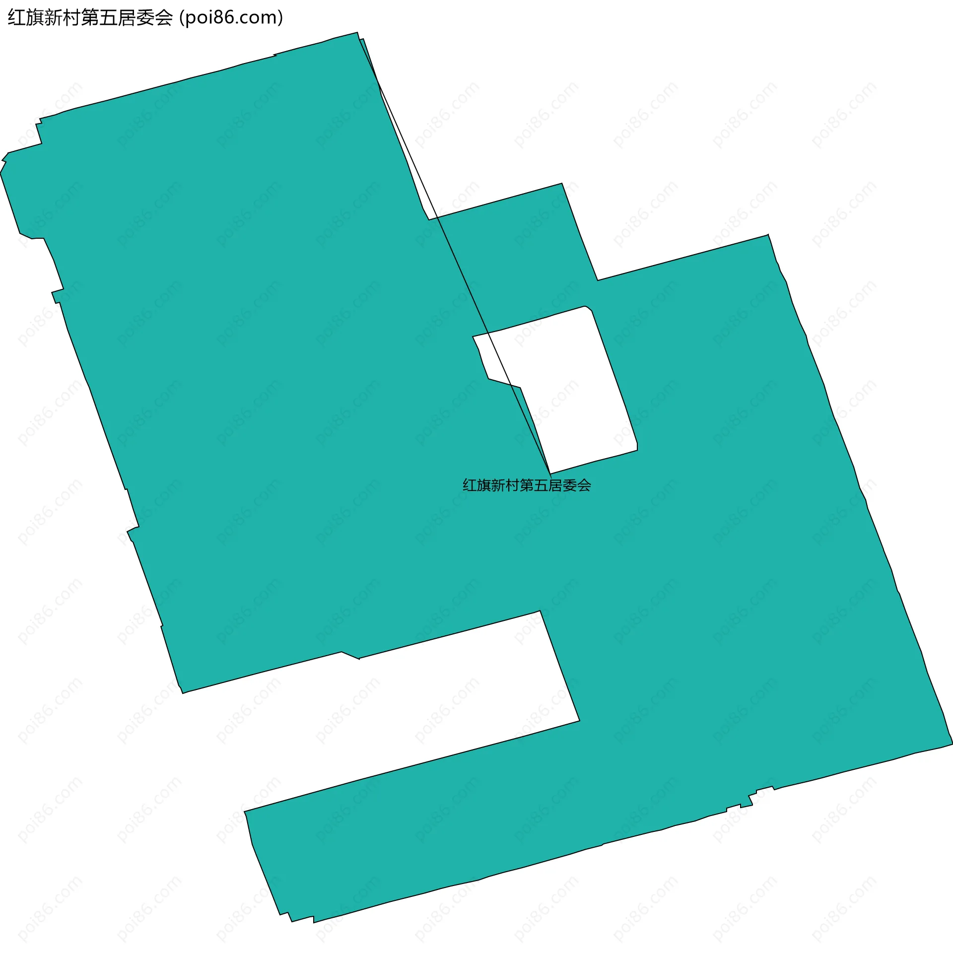 红旗新村第五居委会边界地图