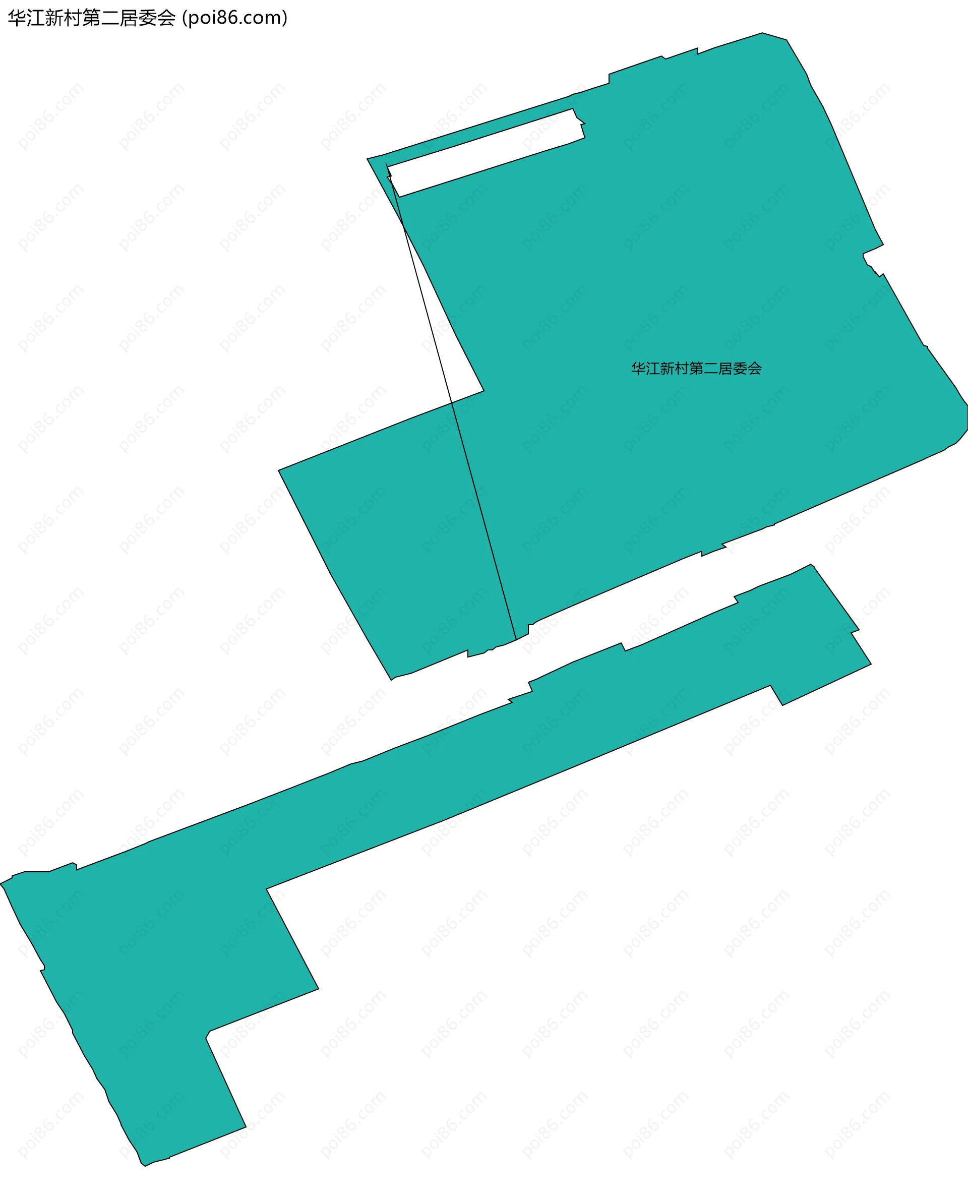 华江新村第二居委会边界地图