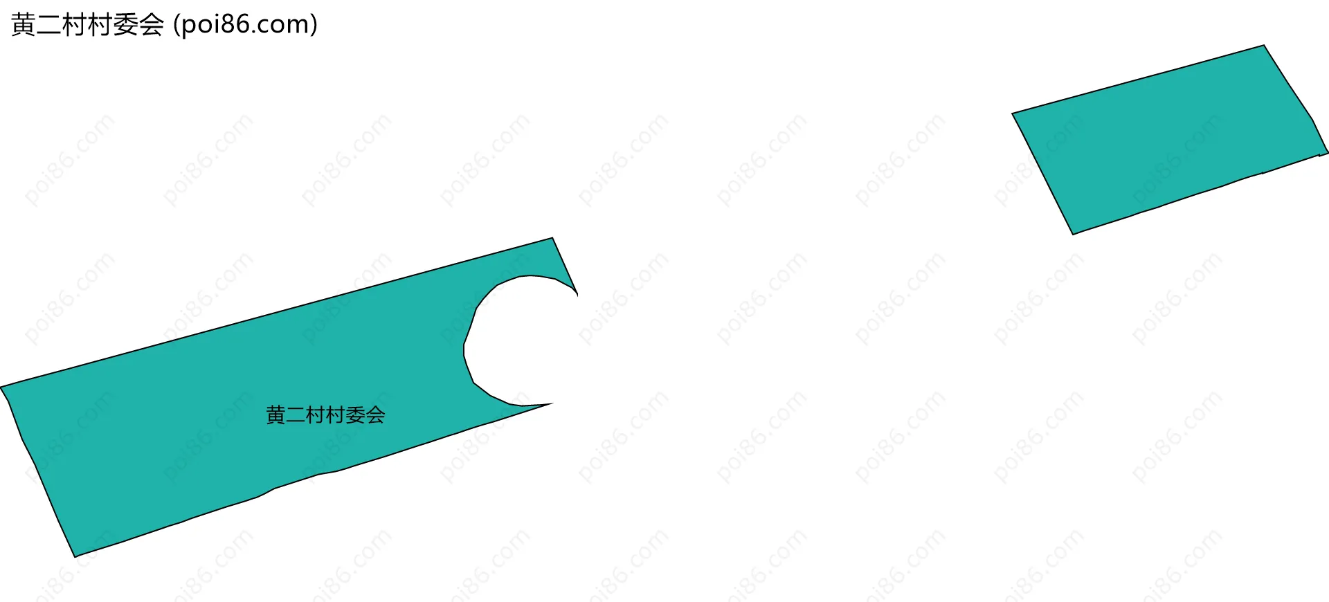 黄二村村委会边界地图