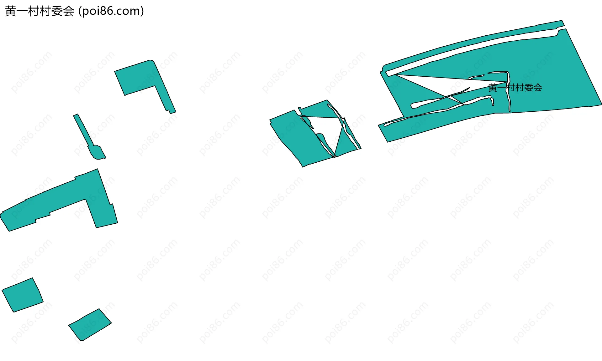 黄一村村委会边界地图