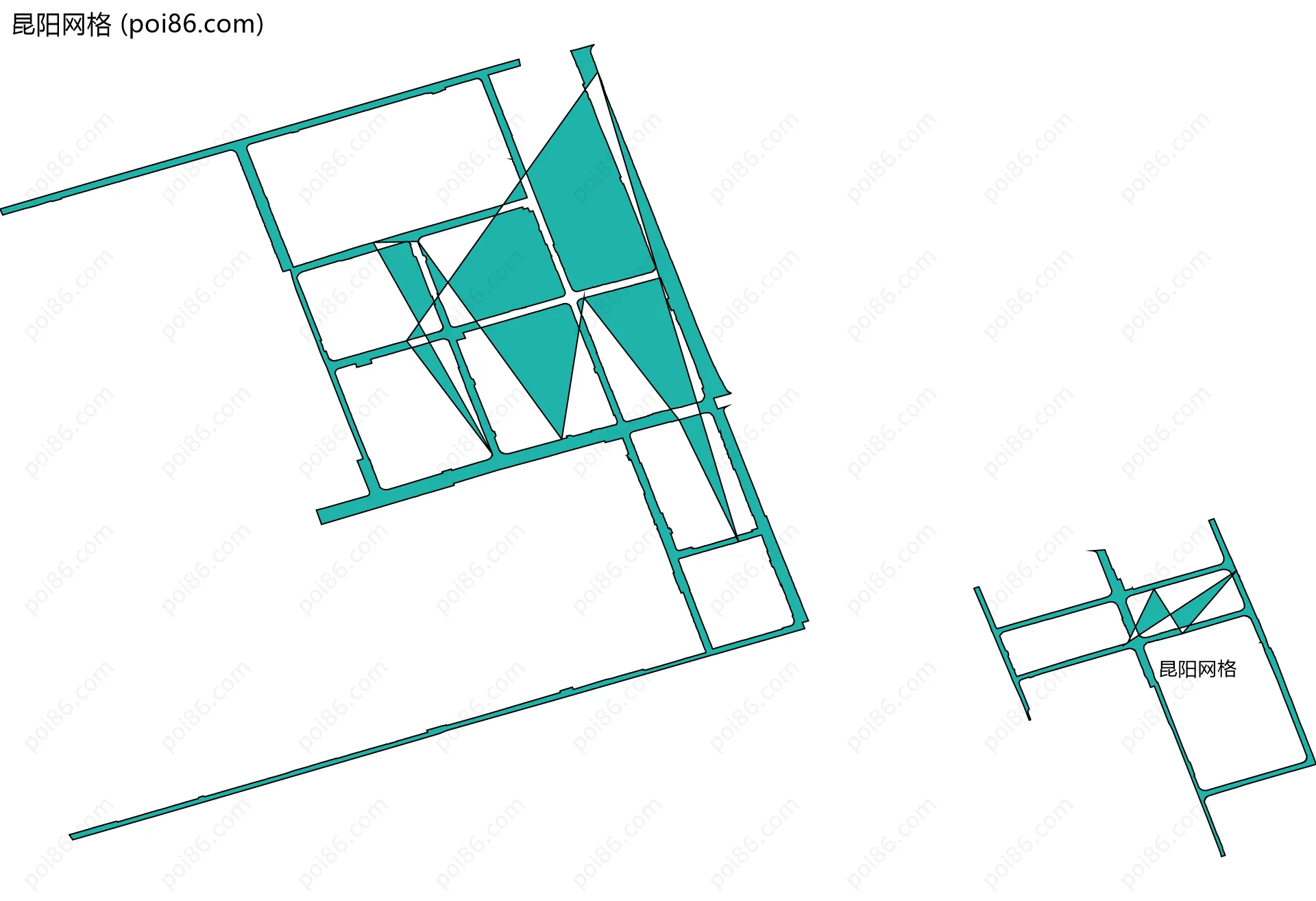 昆阳网格边界地图