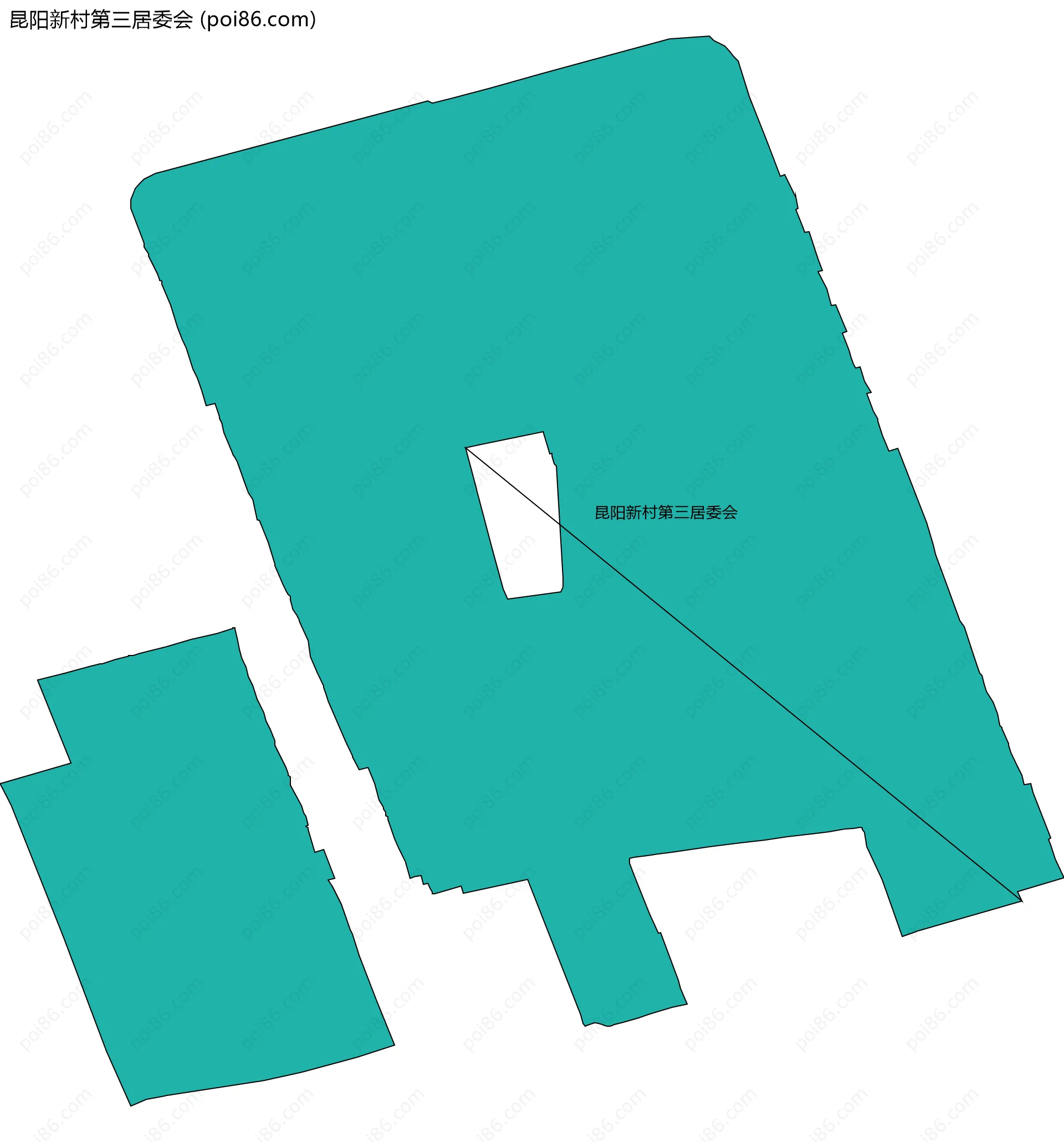 昆阳新村第三居委会边界地图