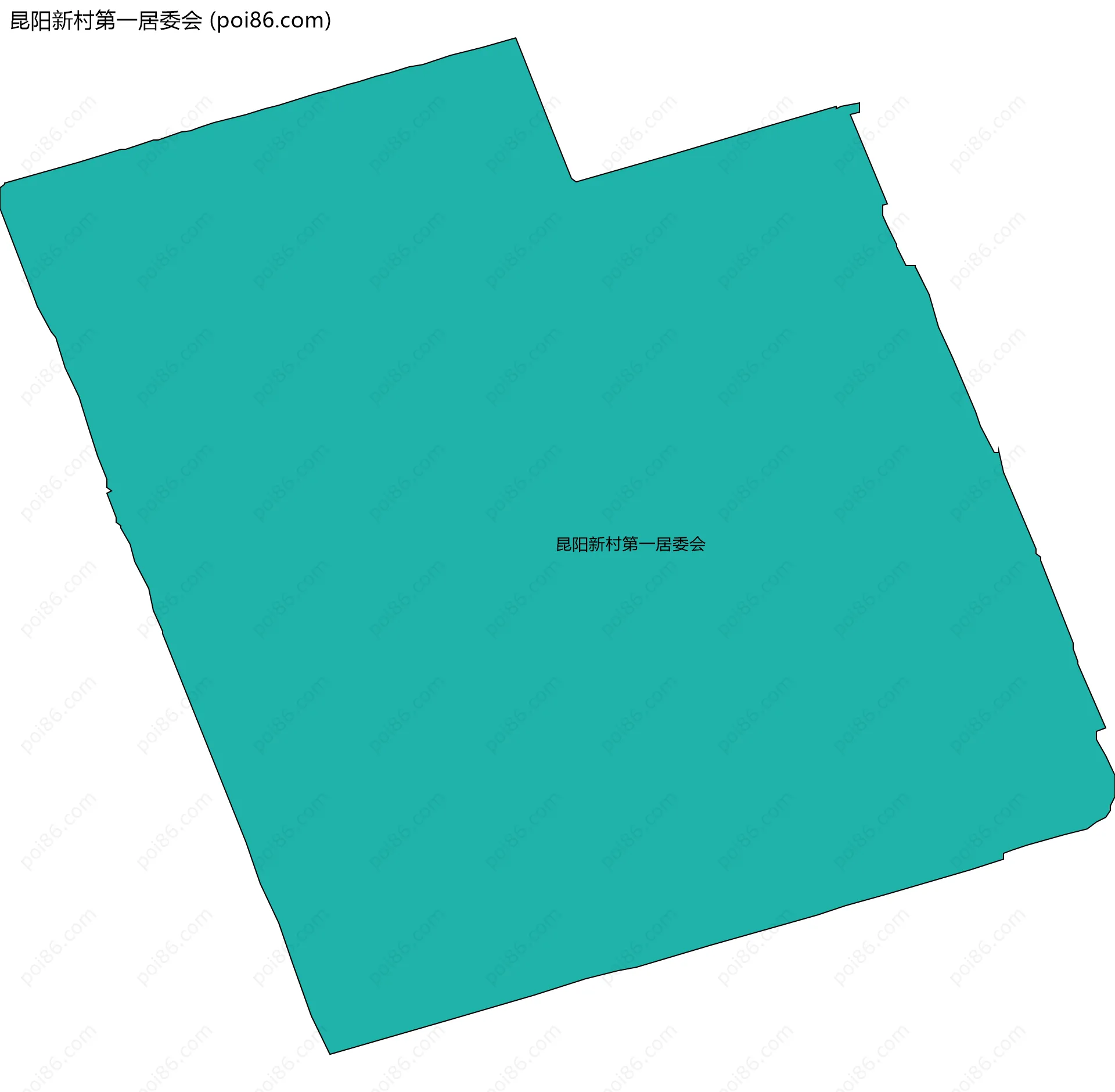 昆阳新村第一居委会边界地图