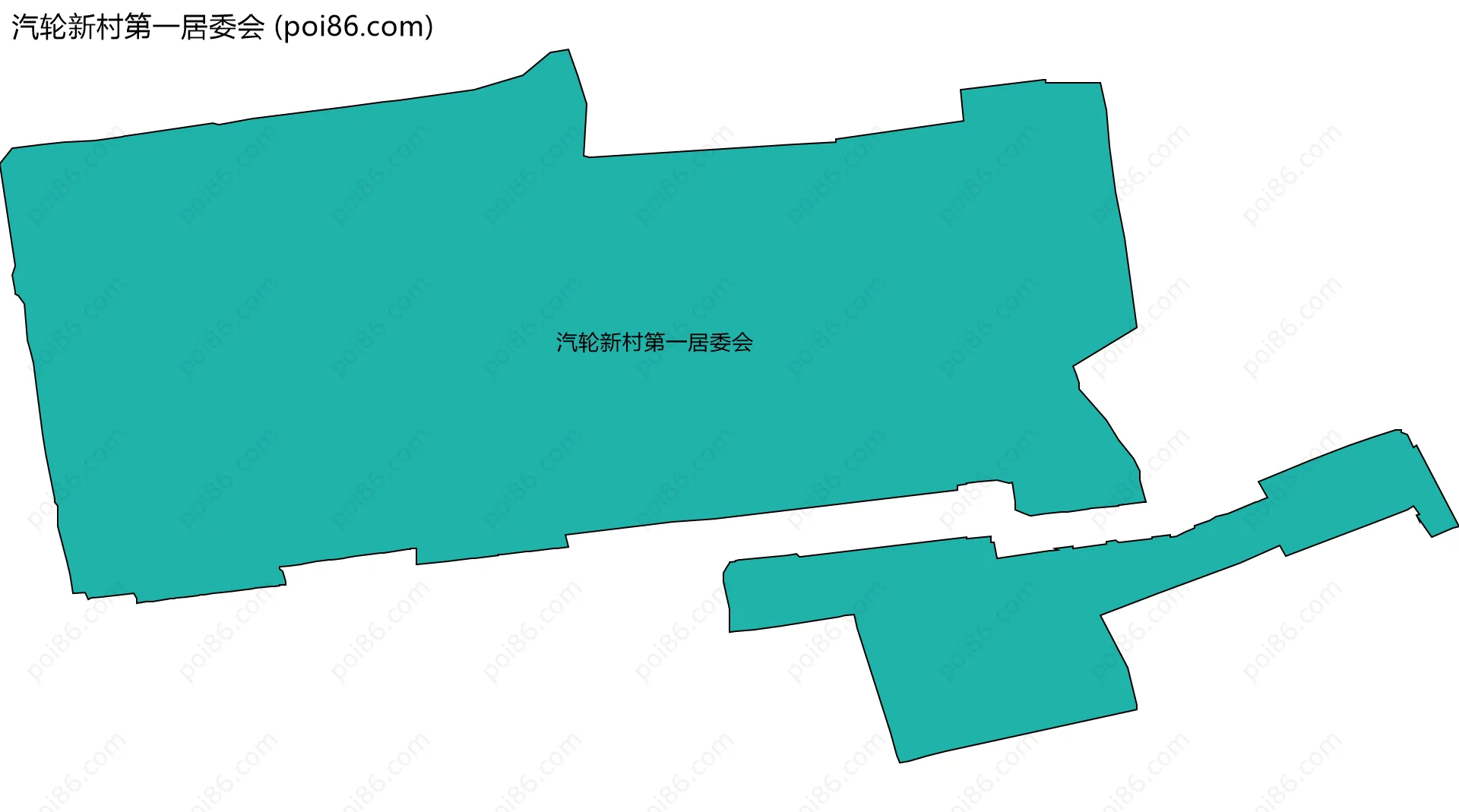 汽轮新村第一居委会边界地图