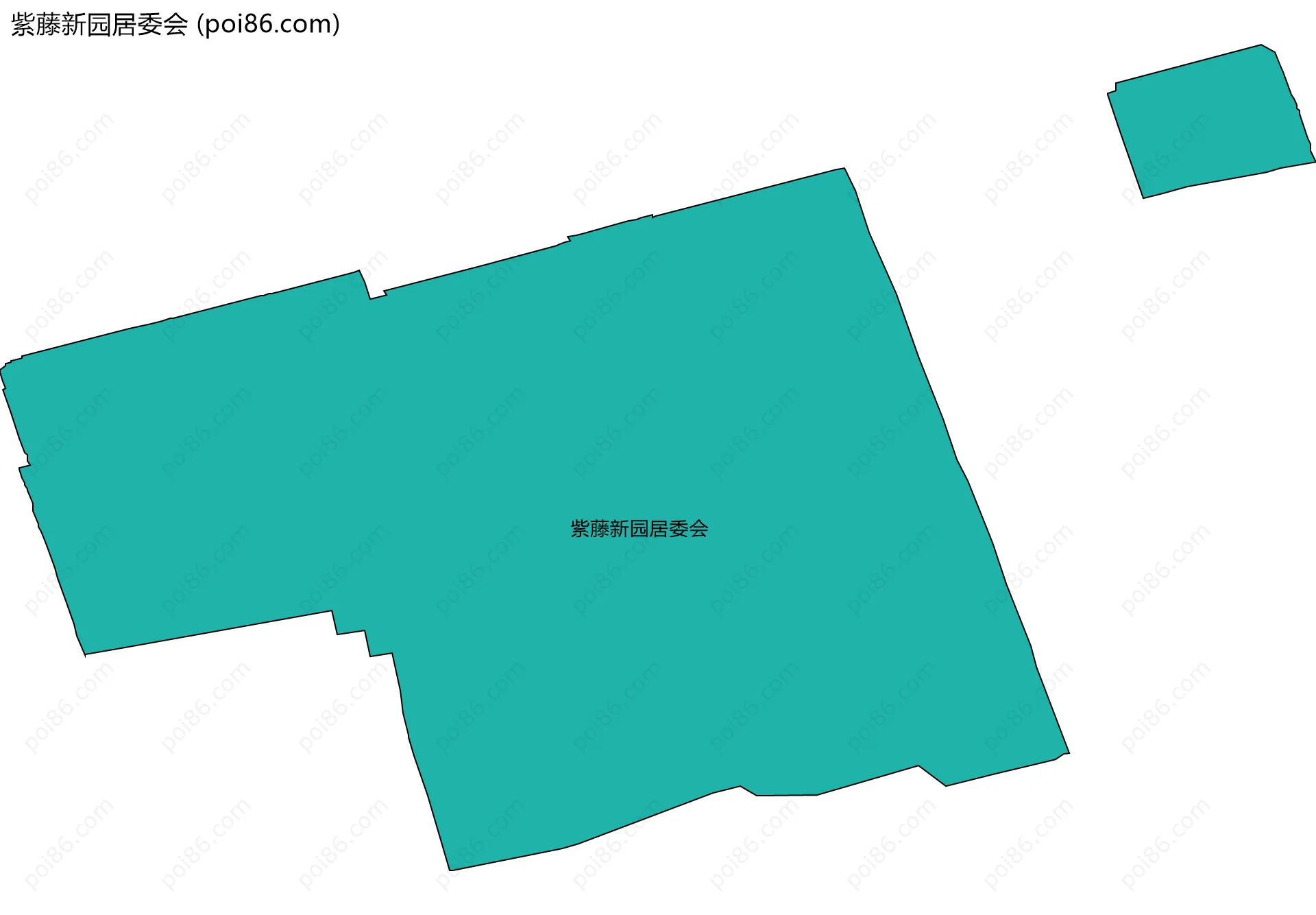 紫藤新园居委会边界地图