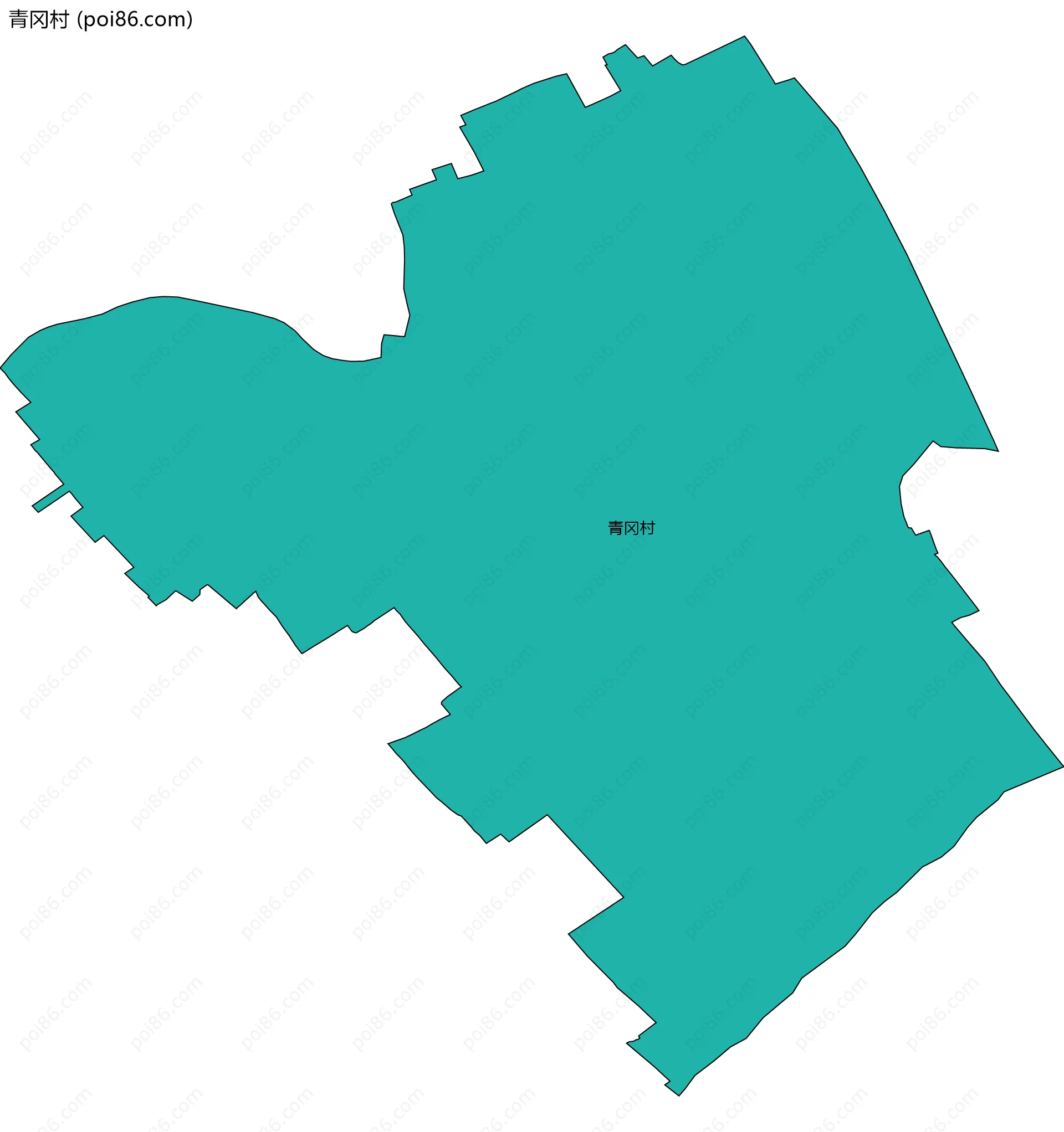 青冈村边界地图