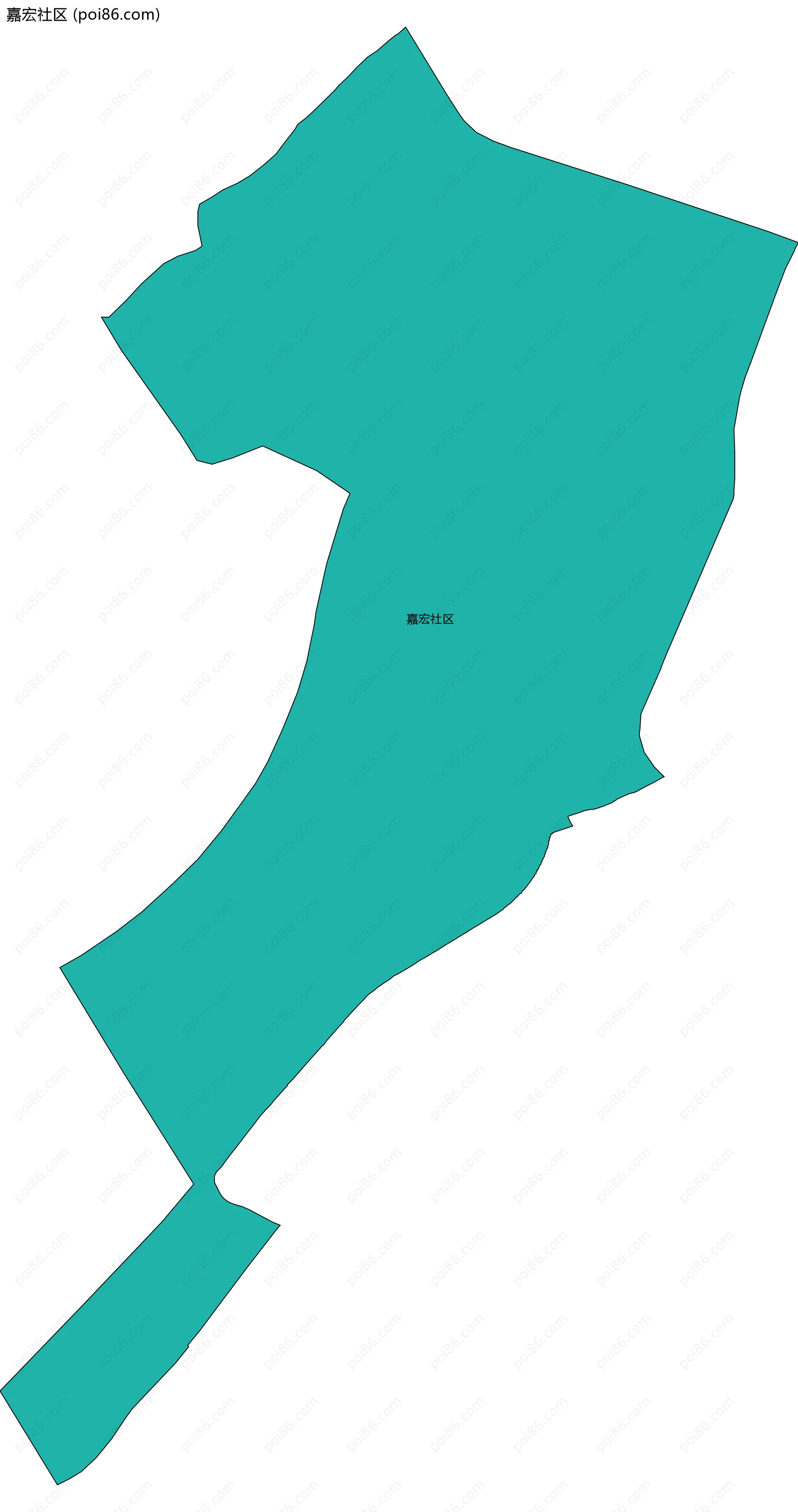 嘉宏社区边界地图