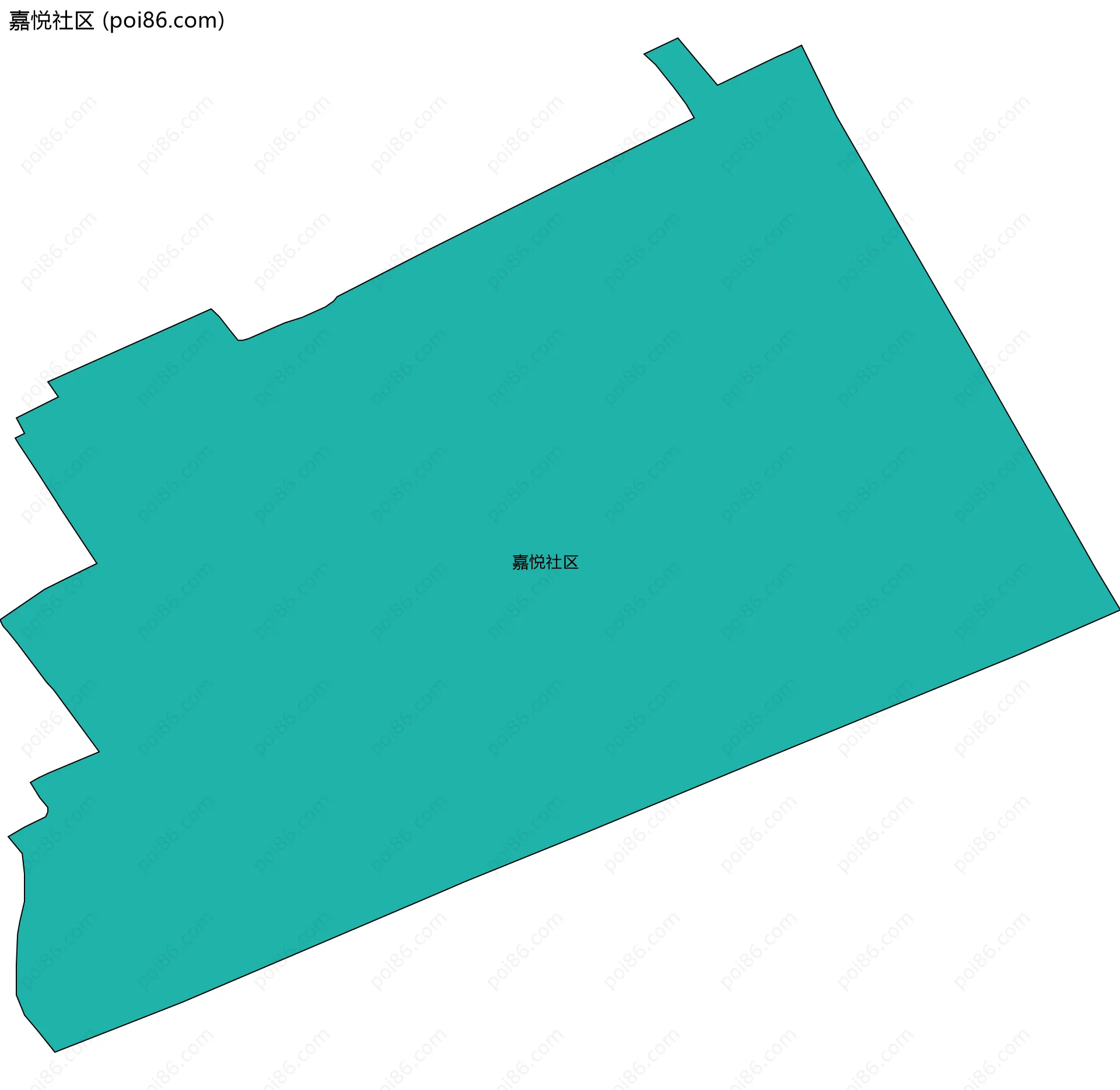 嘉悦社区边界地图