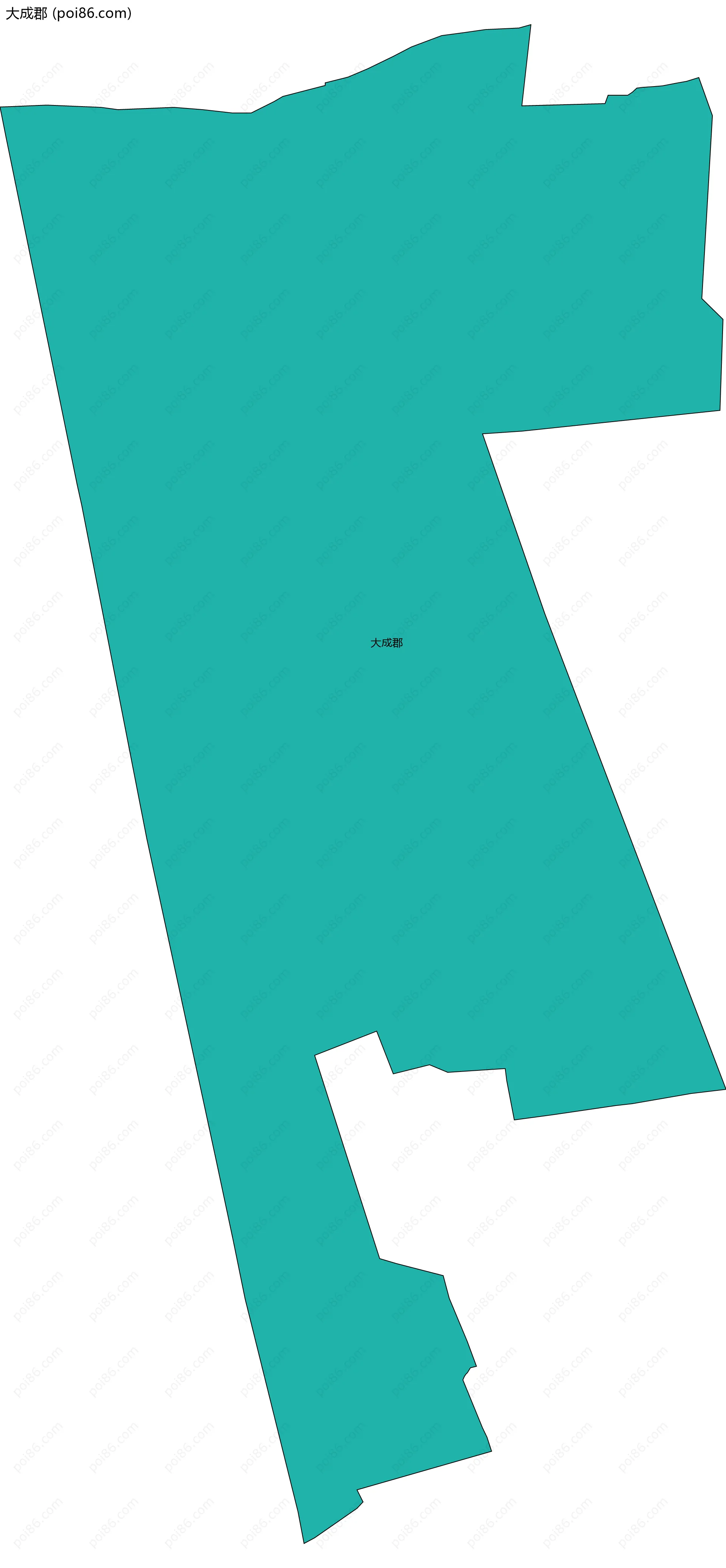 大成郡边界地图