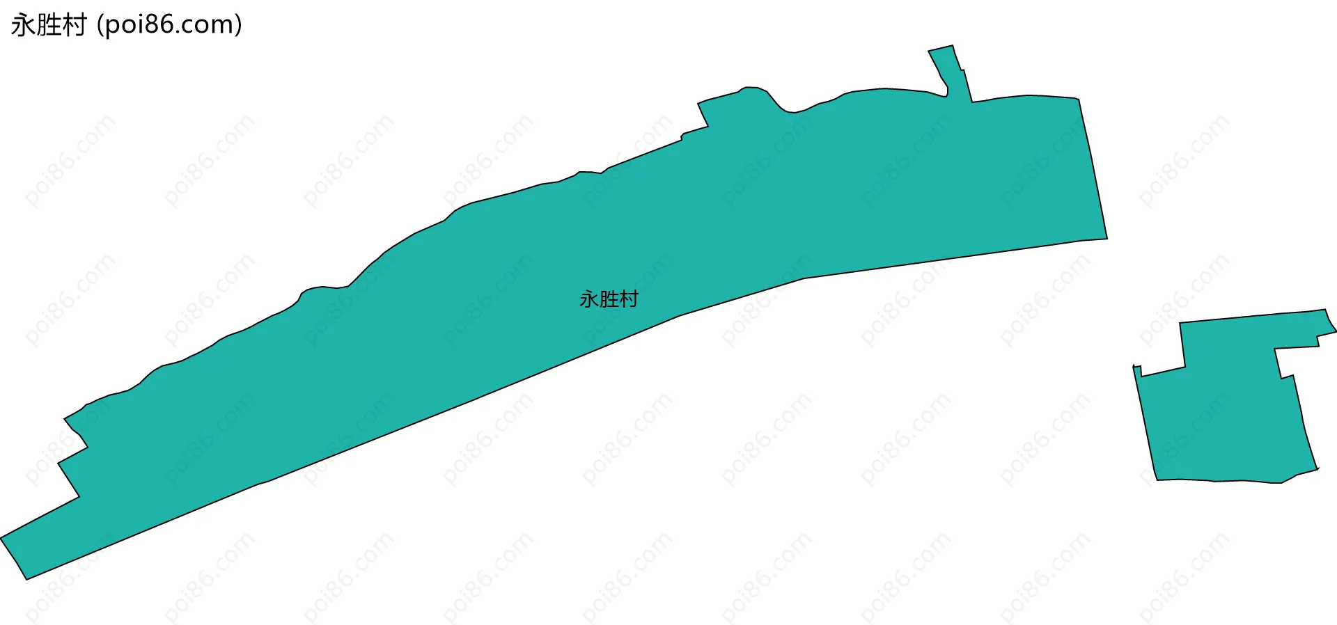 永胜村边界地图