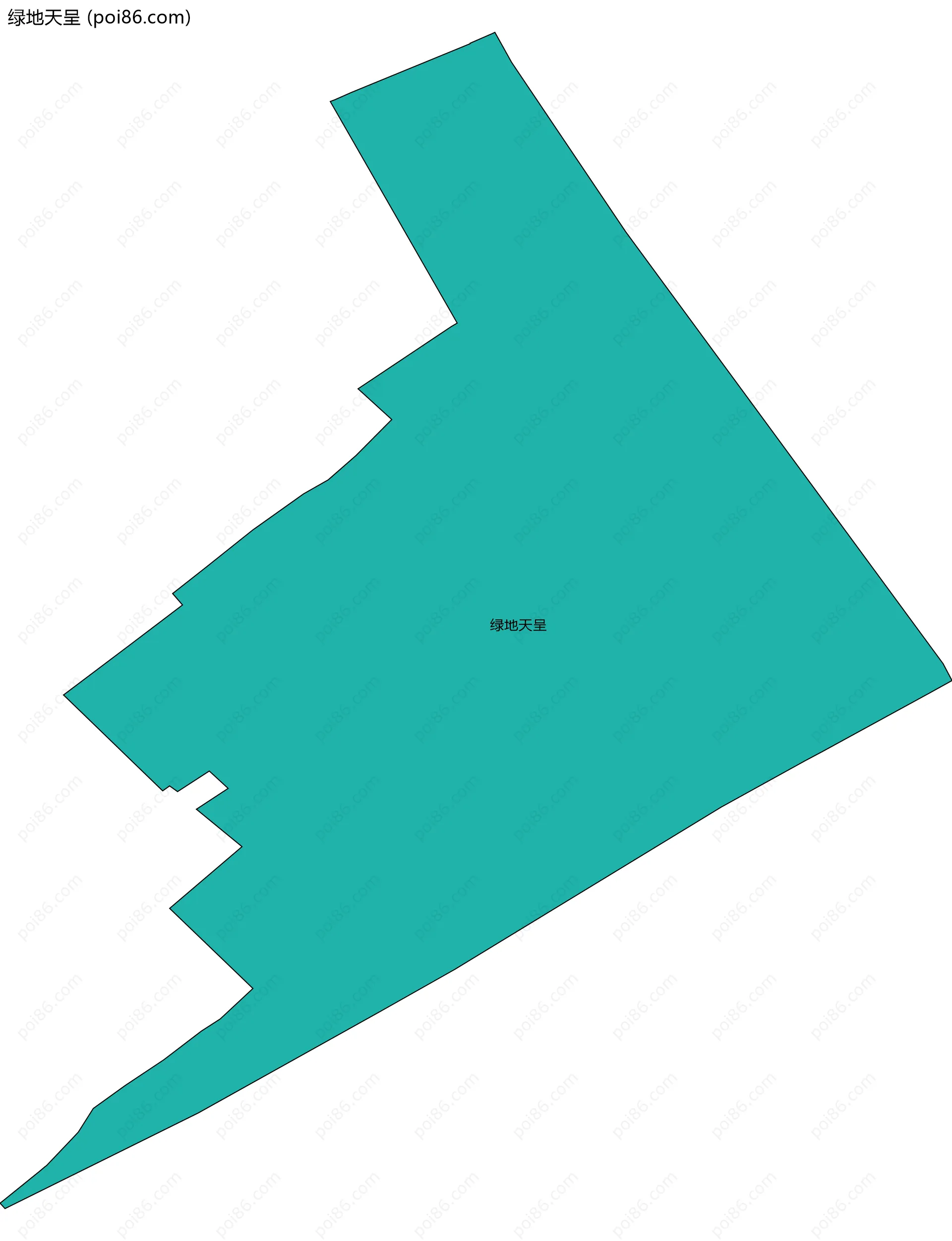 绿地天呈边界地图