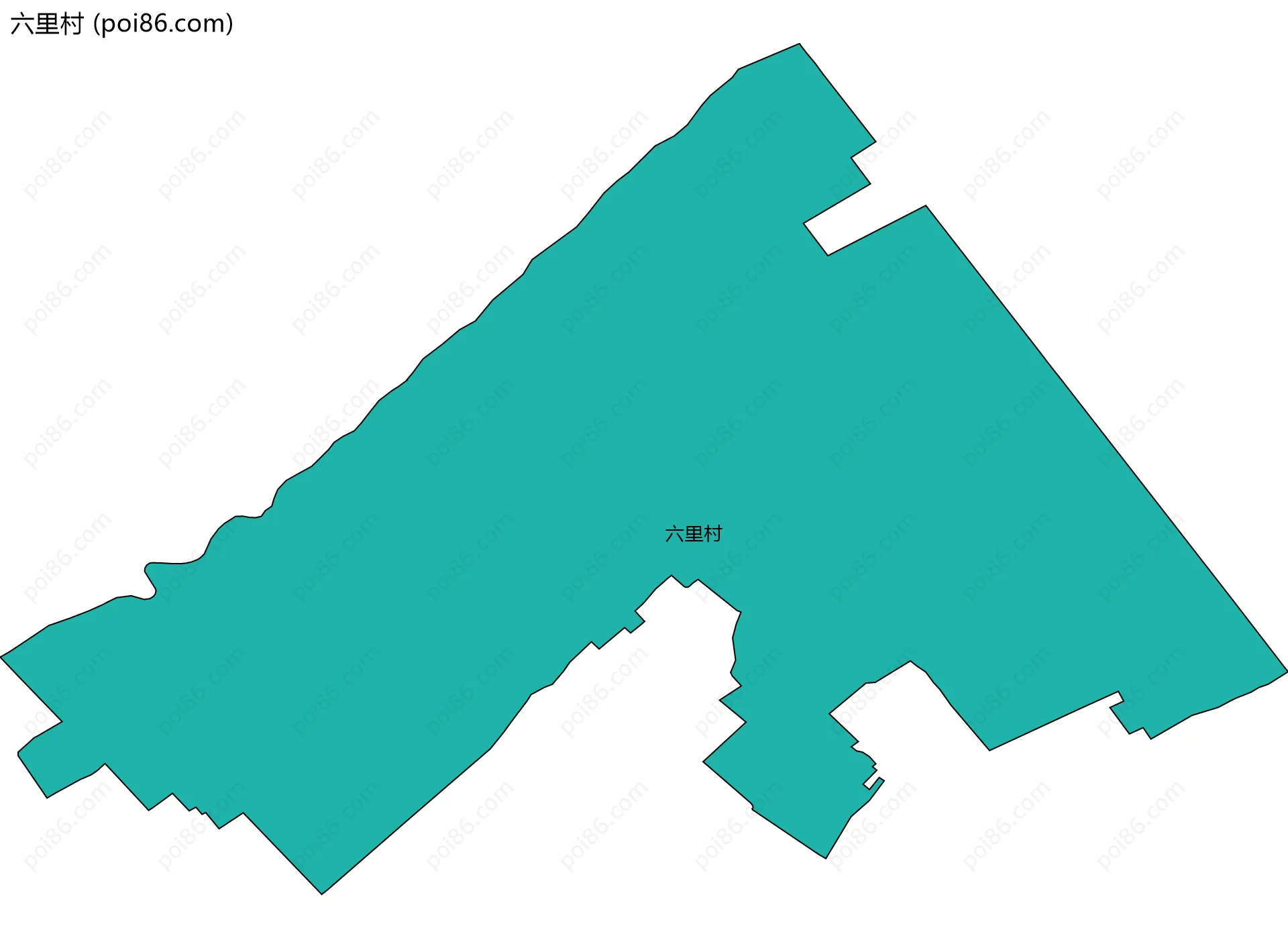 六里村边界地图