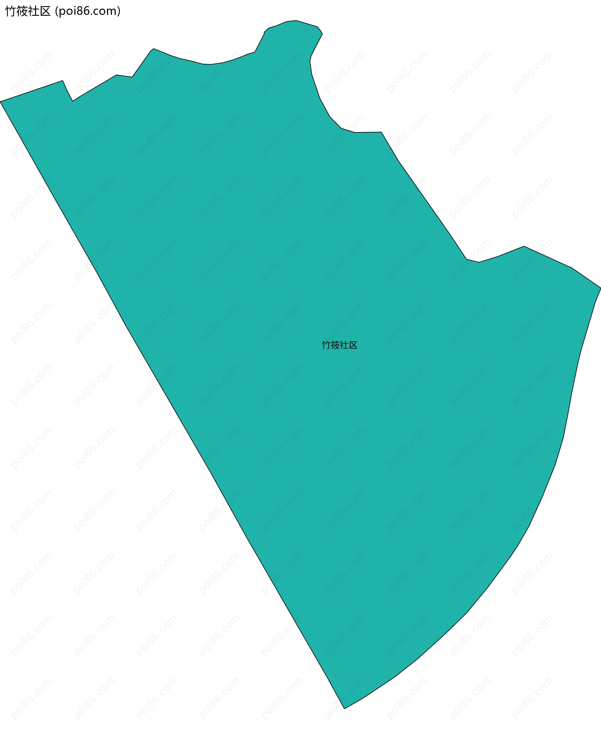 竹筱社区边界地图