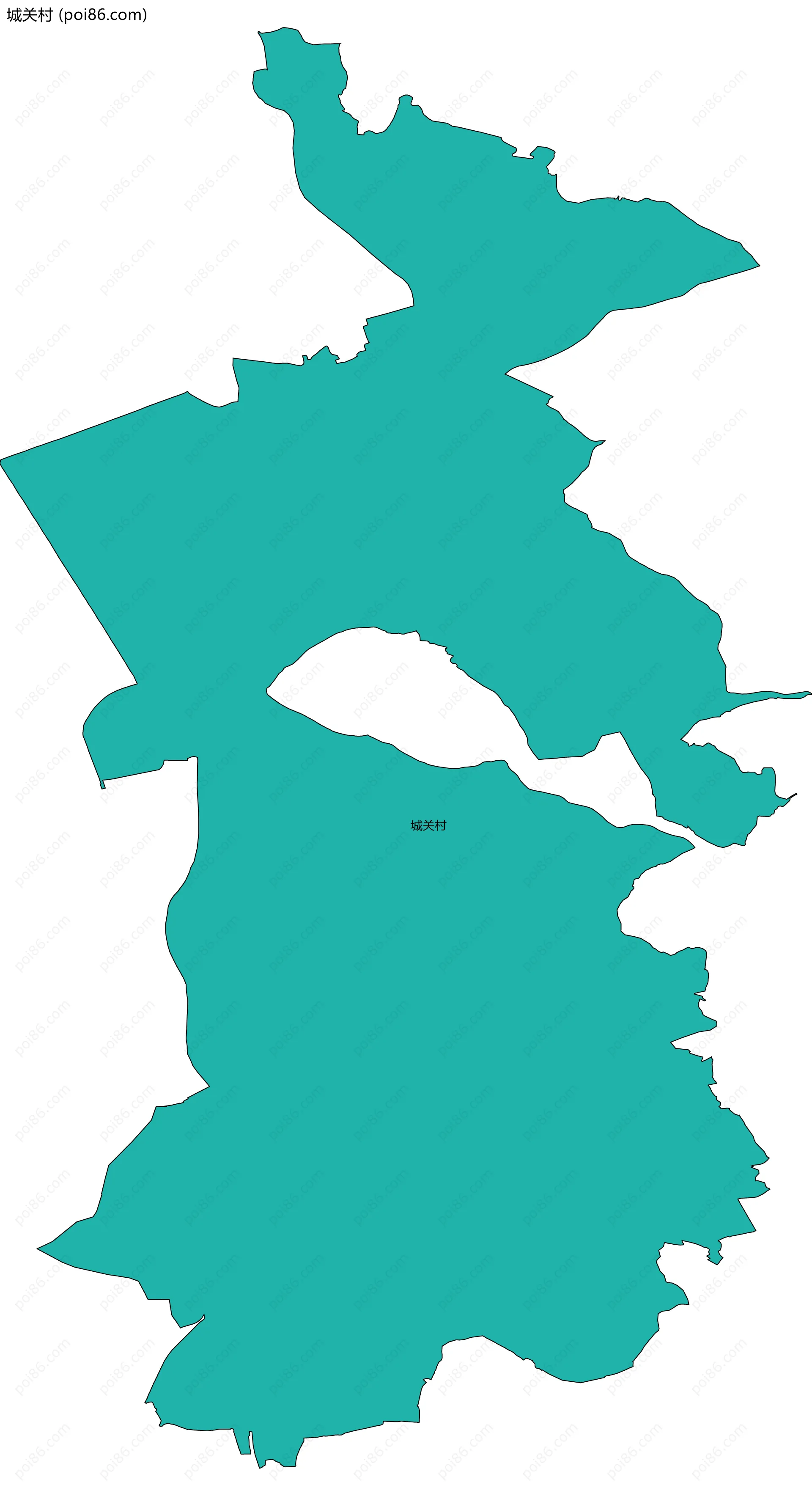 城关村边界地图