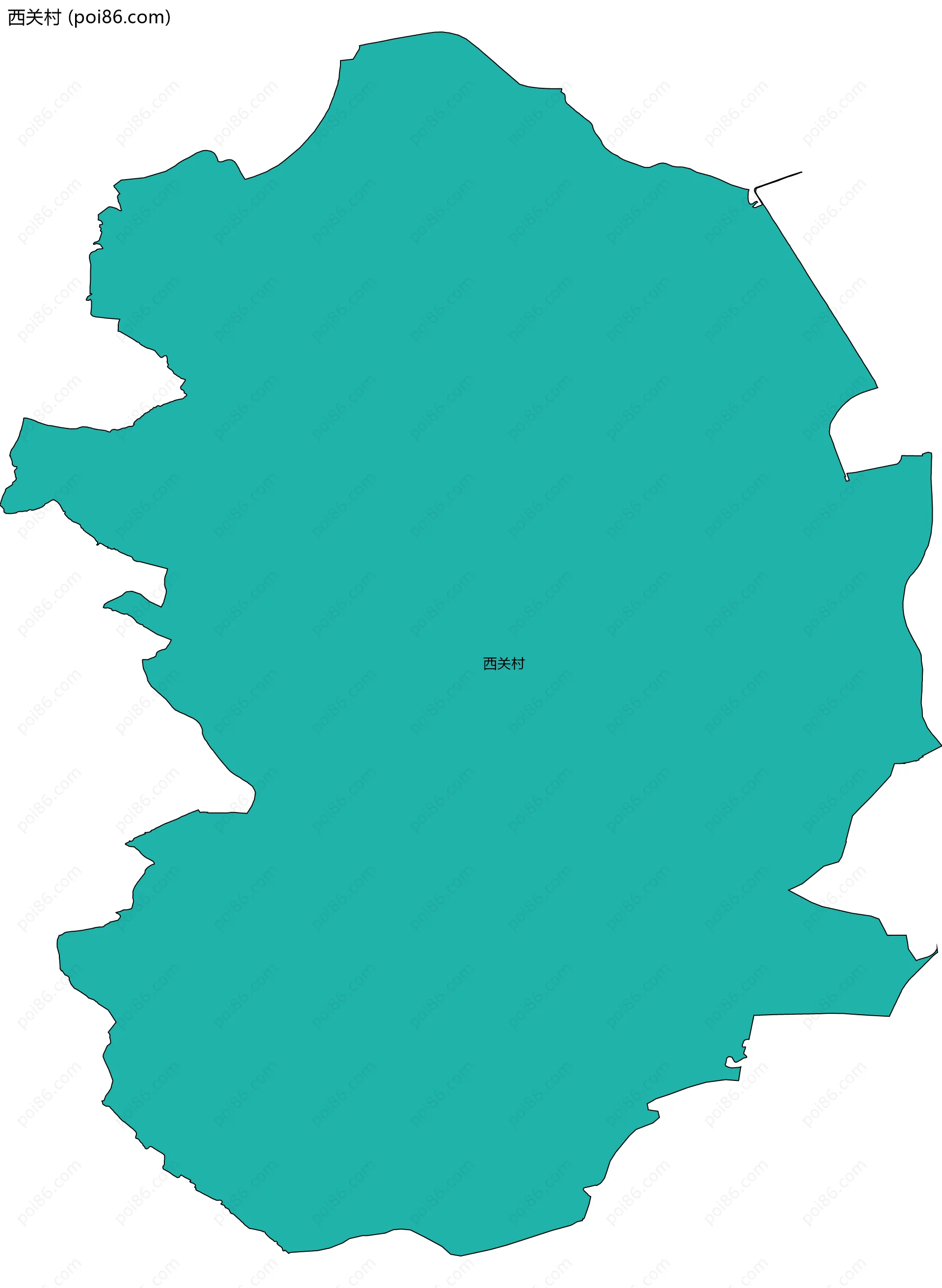 西关村边界地图