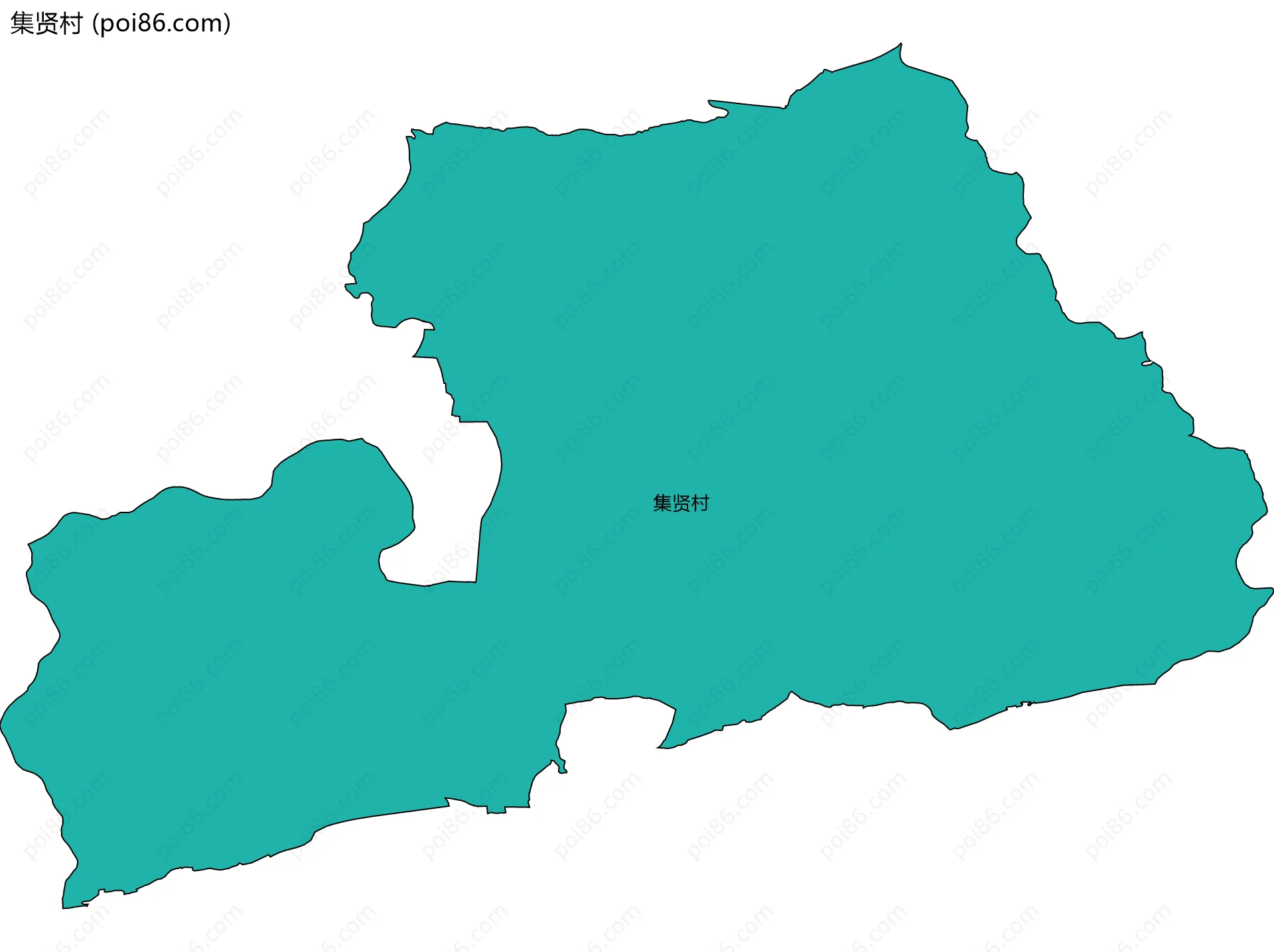 集贤村边界地图