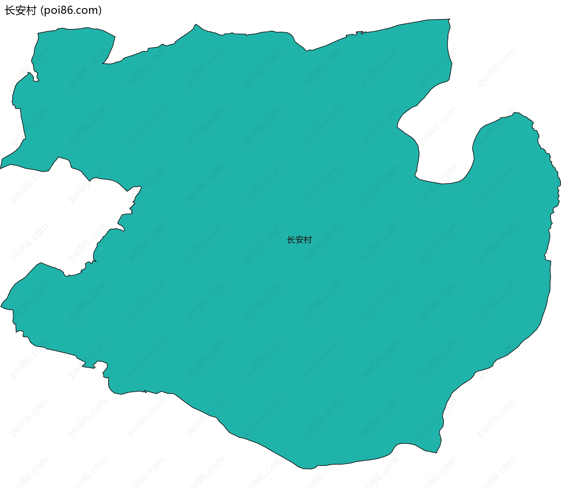 长安村边界地图