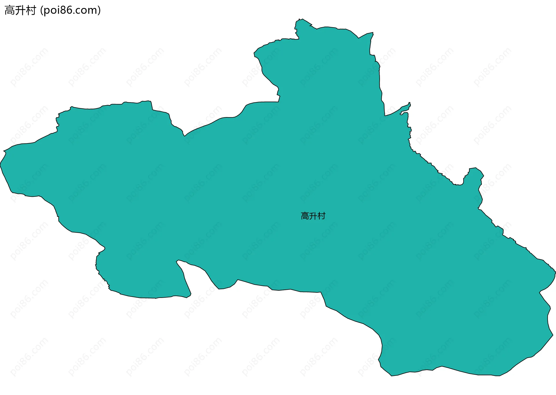 高升村边界地图